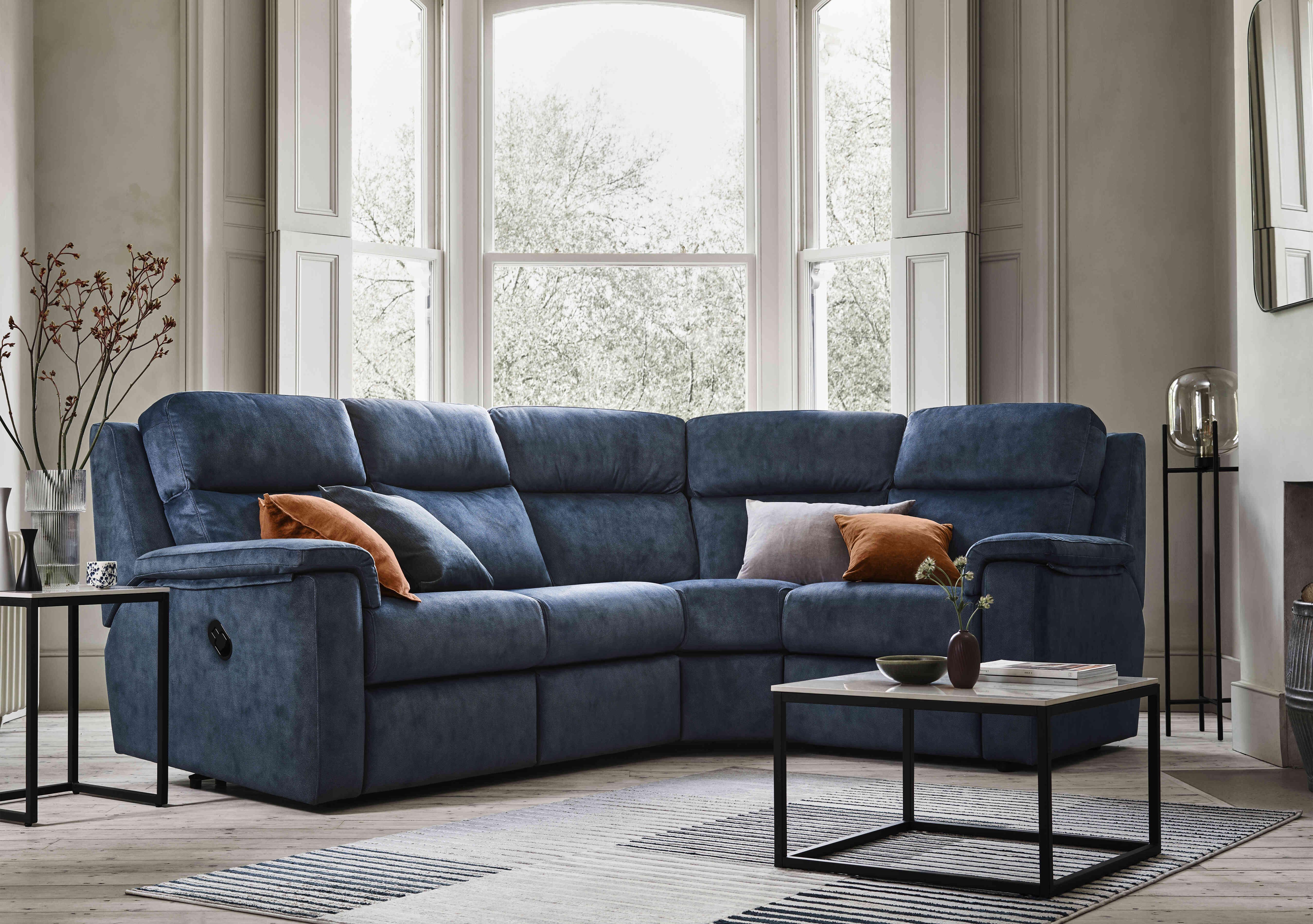 Thornbury Fabric Manual Recliner Corner Sofa in  on Furniture Village