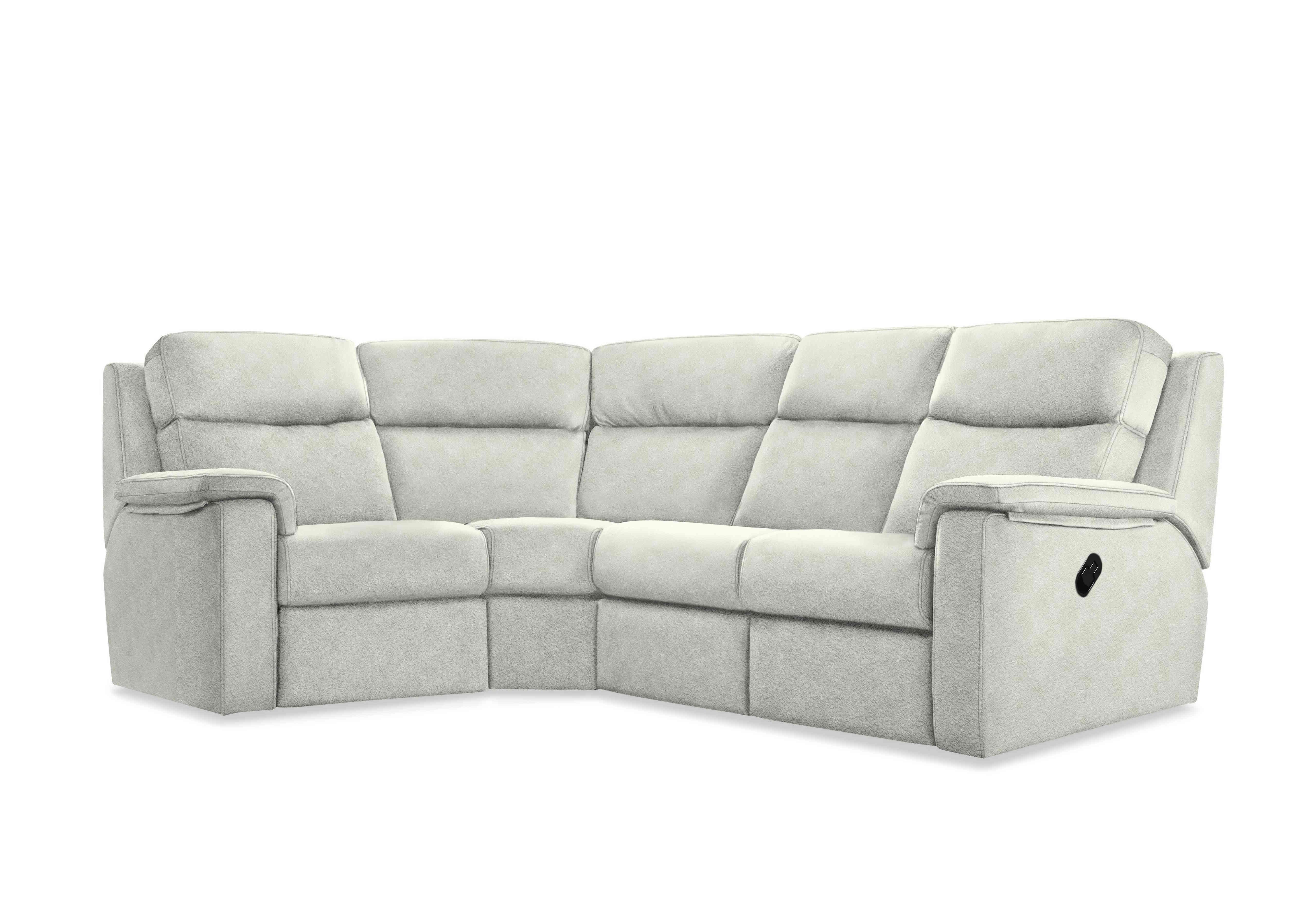 Thornbury Fabric Manual Recliner Corner Sofa in A123 Stingray Platinum on Furniture Village