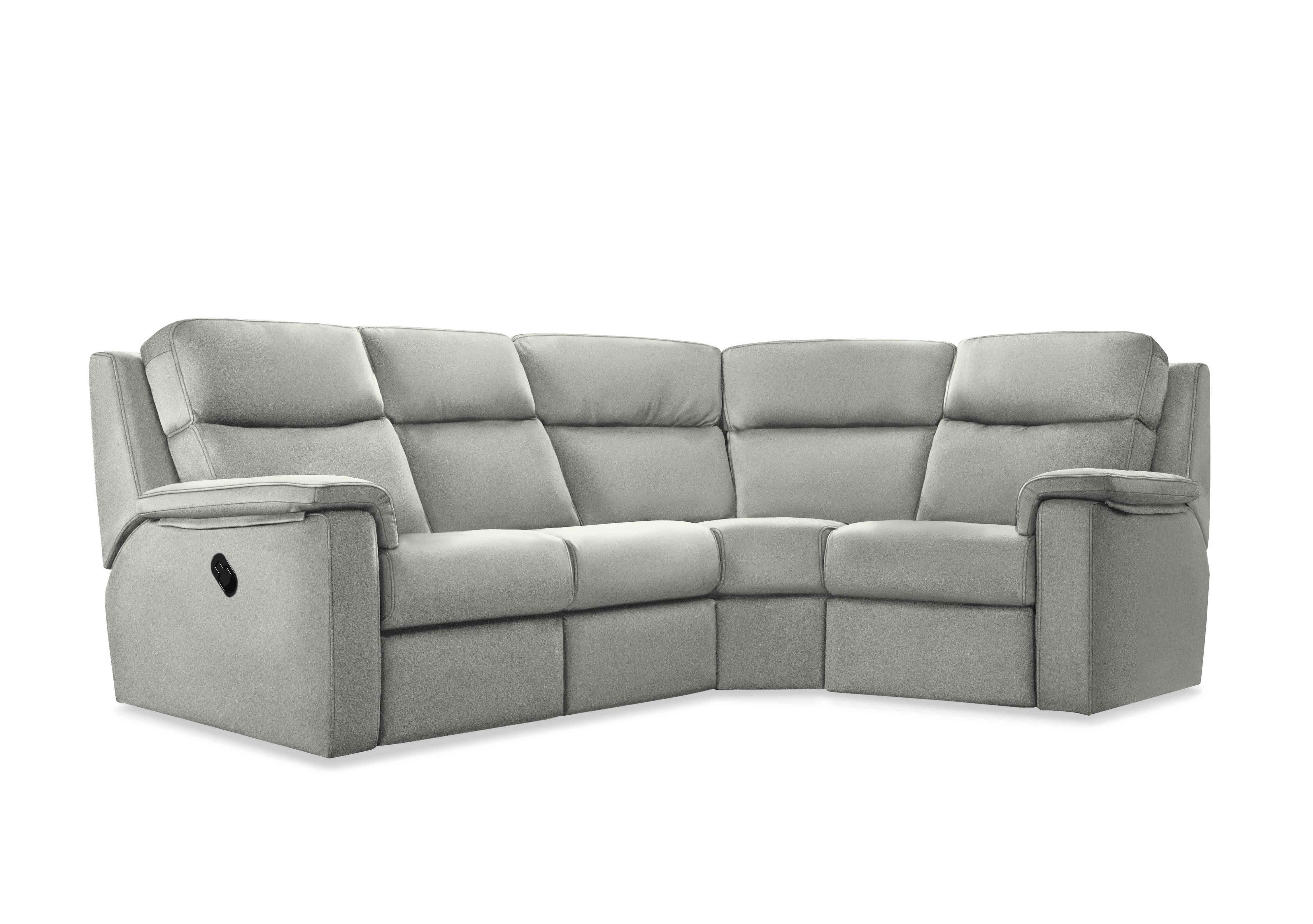 Thornbury Fabric Manual Recliner Corner Sofa in A124 Stingray Charcoal on Furniture Village