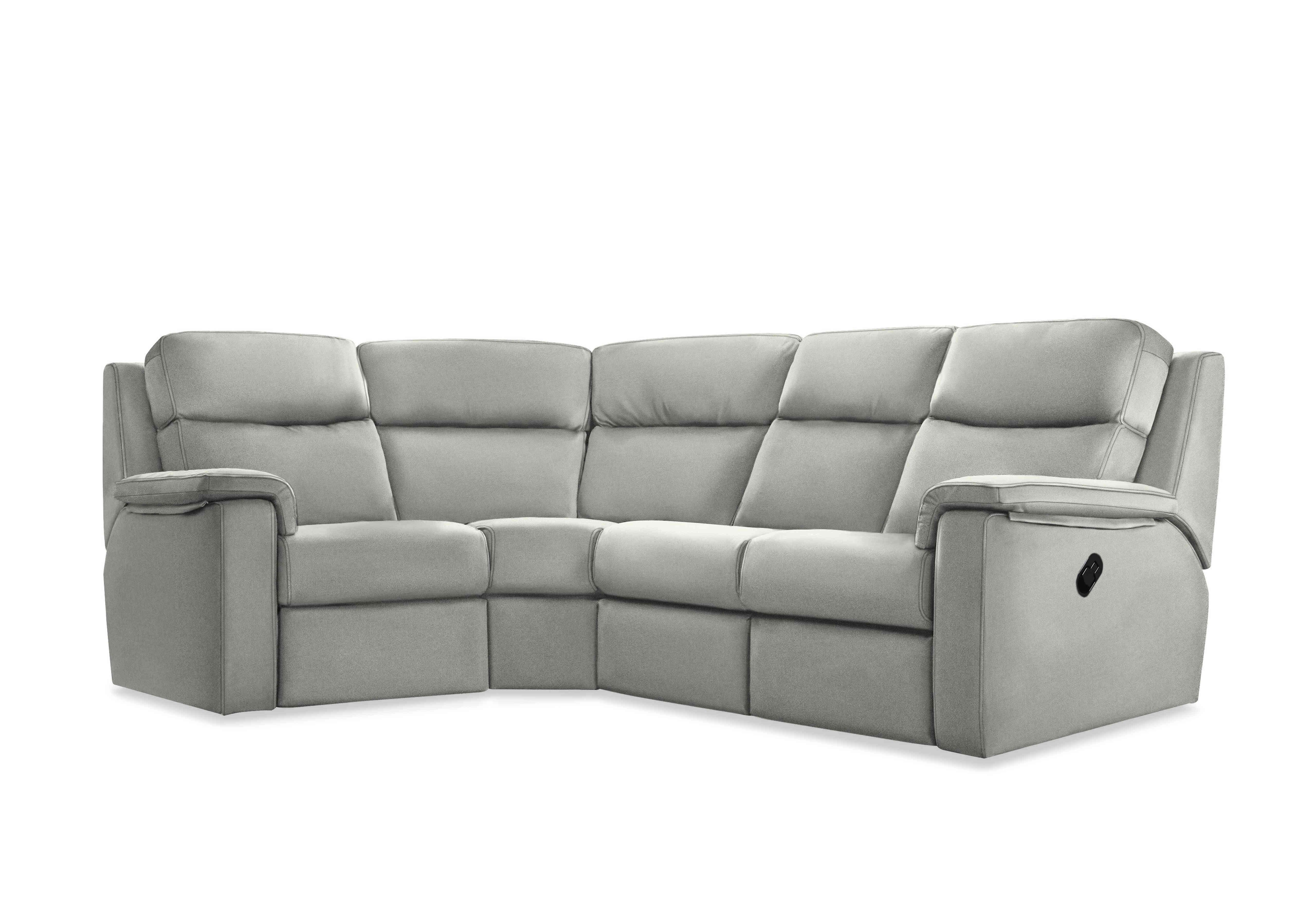 Thornbury Fabric Manual Recliner Corner Sofa in A124 Stingray Charcoal on Furniture Village
