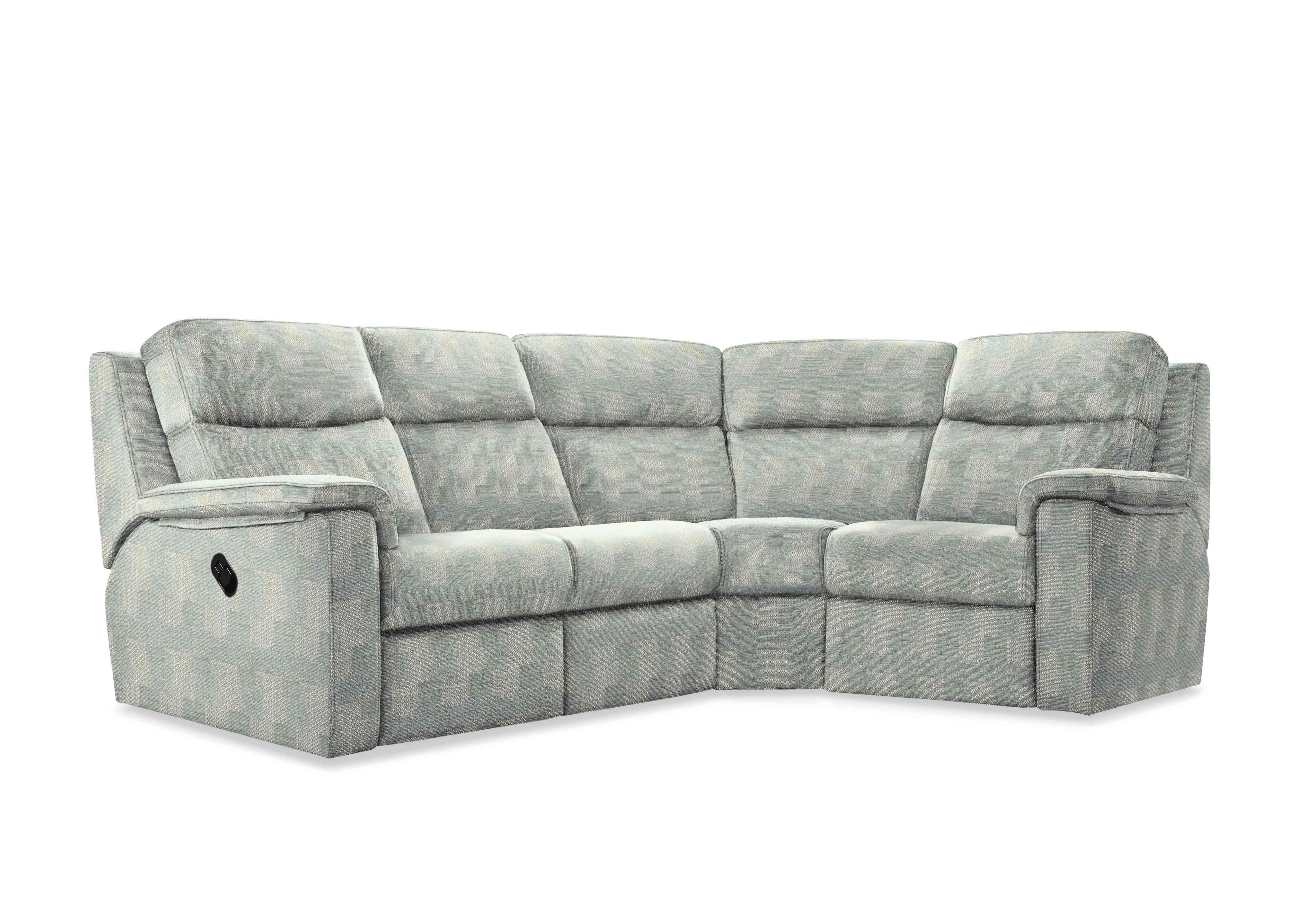 Thornbury Fabric Manual Recliner Corner Sofa in A802 Faro Sky on Furniture Village