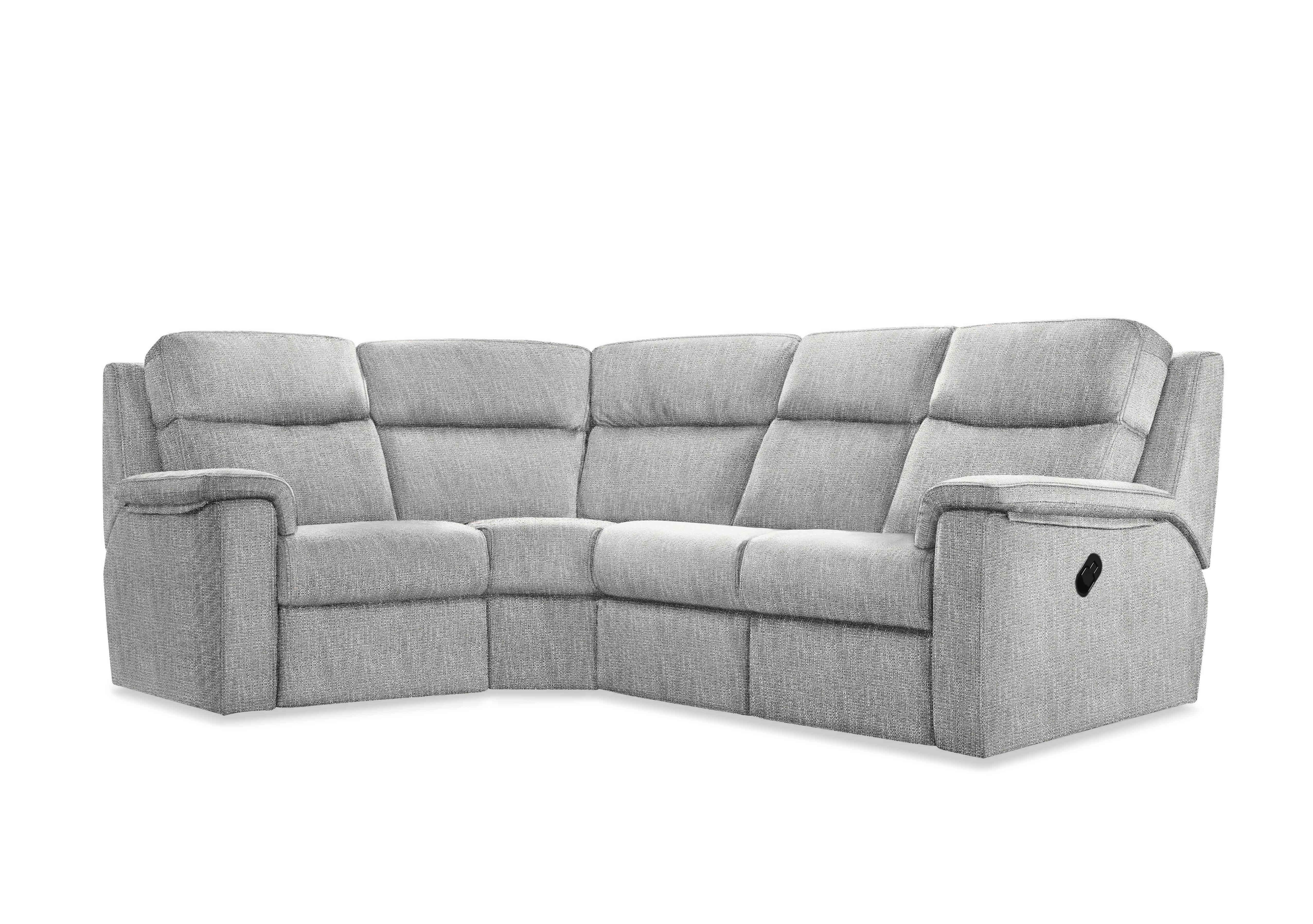 Thornbury Fabric Manual Recliner Corner Sofa in B134 Libby Cloud on Furniture Village