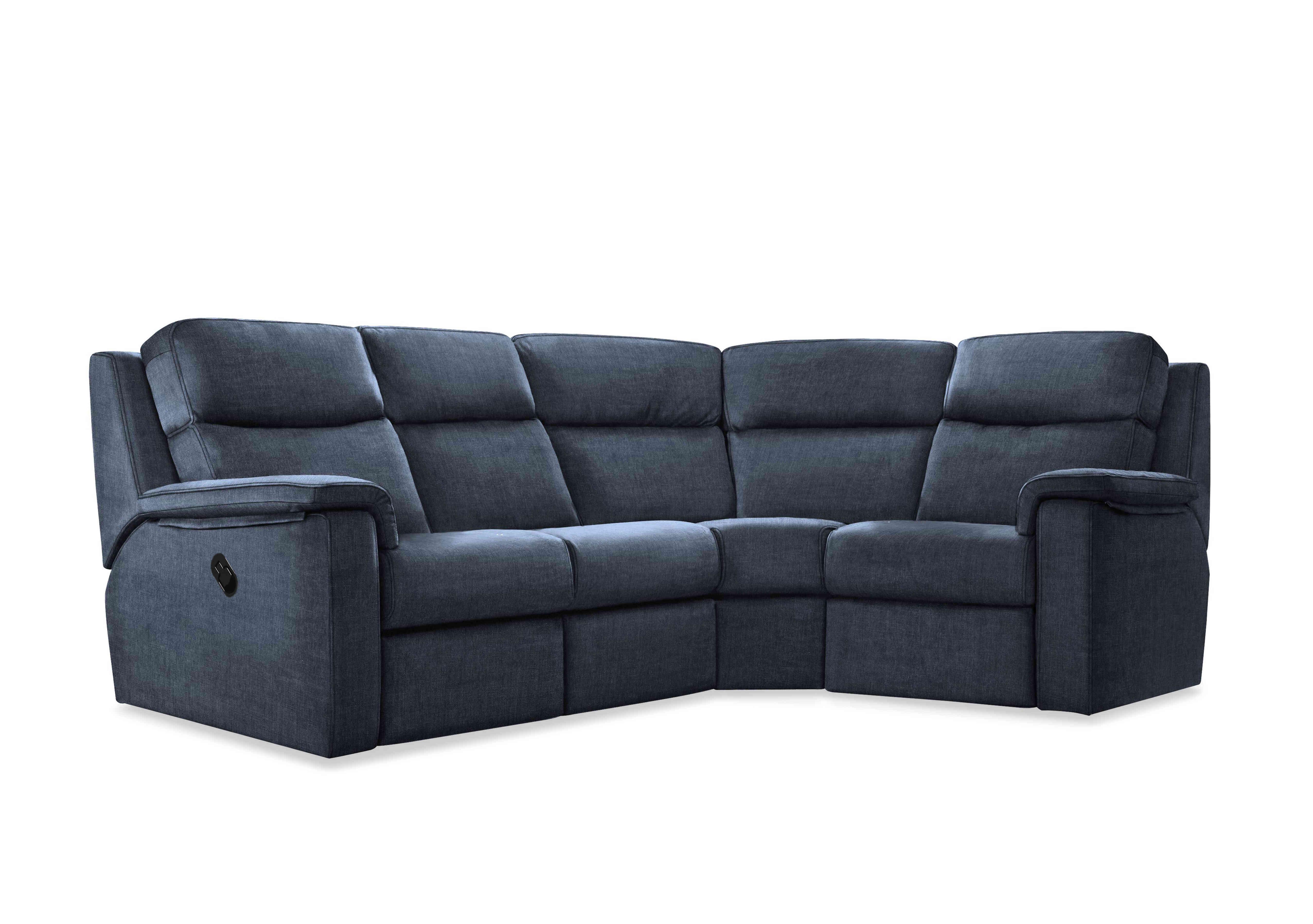 Thornbury Fabric Manual Recliner Corner Sofa in B141 Manhattan Ink on Furniture Village