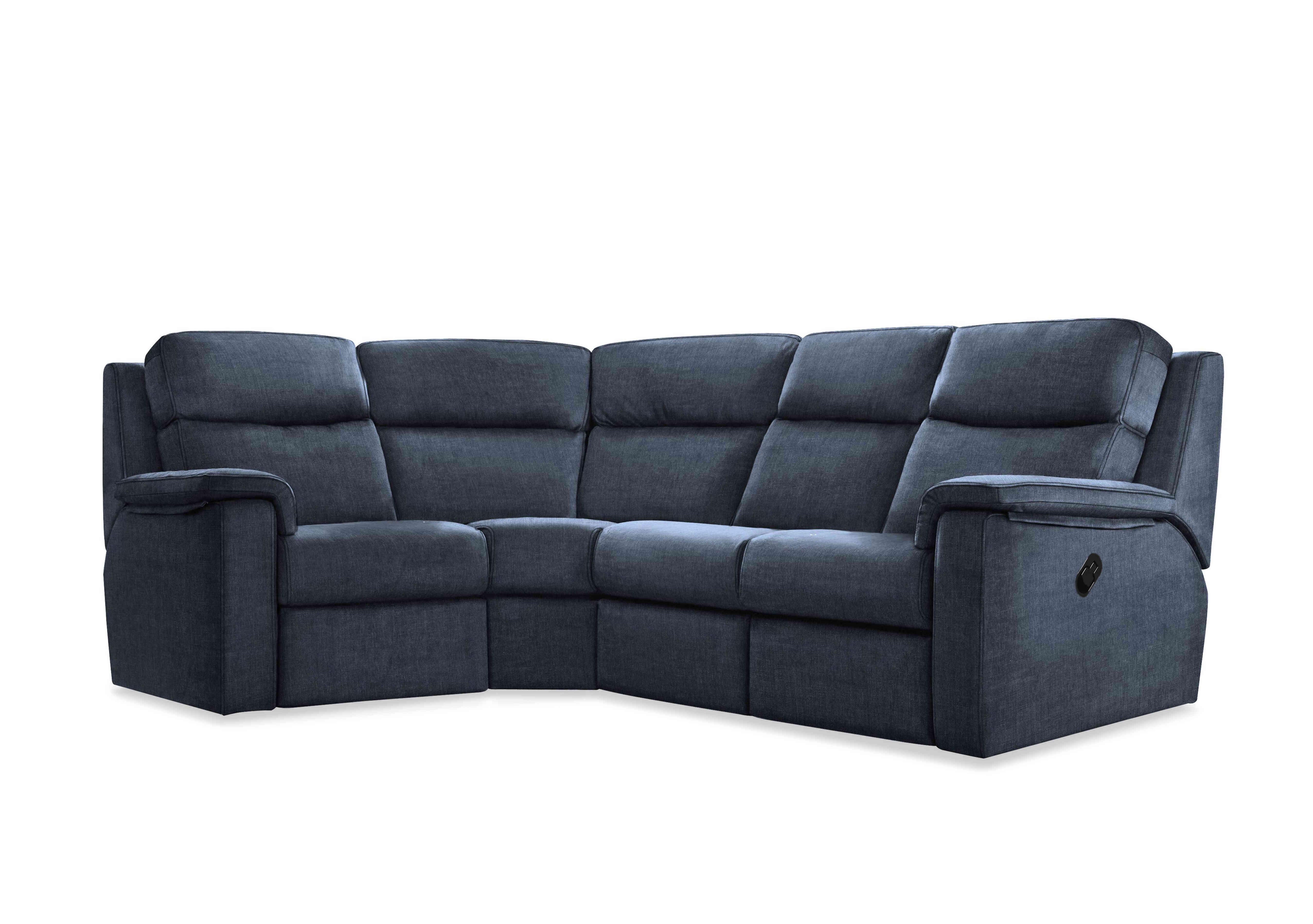 Thornbury Fabric Manual Recliner Corner Sofa in B141 Manhattan Ink on Furniture Village