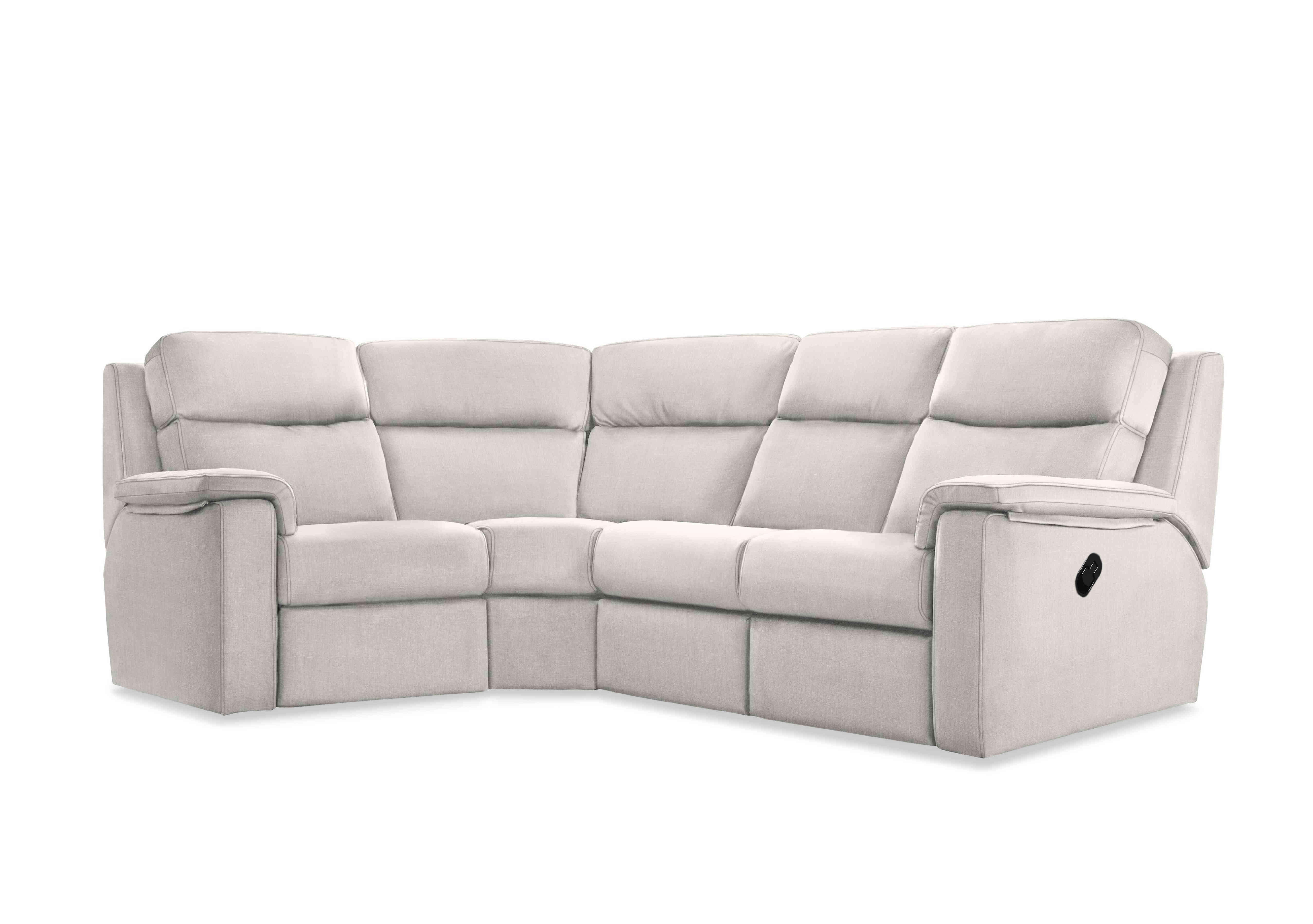 Thornbury Fabric Manual Recliner Corner Sofa in B147 Manhattan Fog on Furniture Village