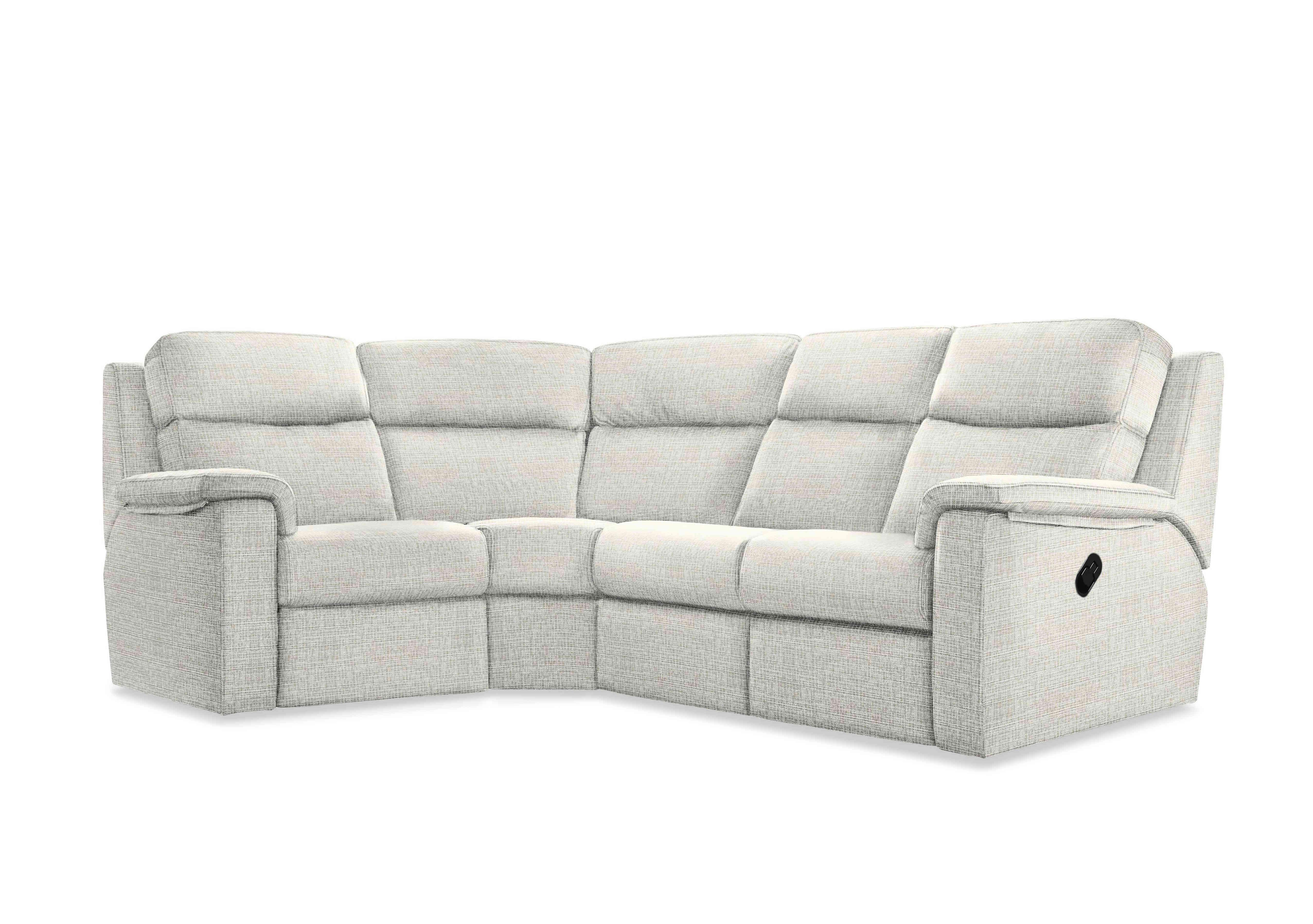 Thornbury Fabric Manual Recliner Corner Sofa in B920 Waffle Taupe on Furniture Village