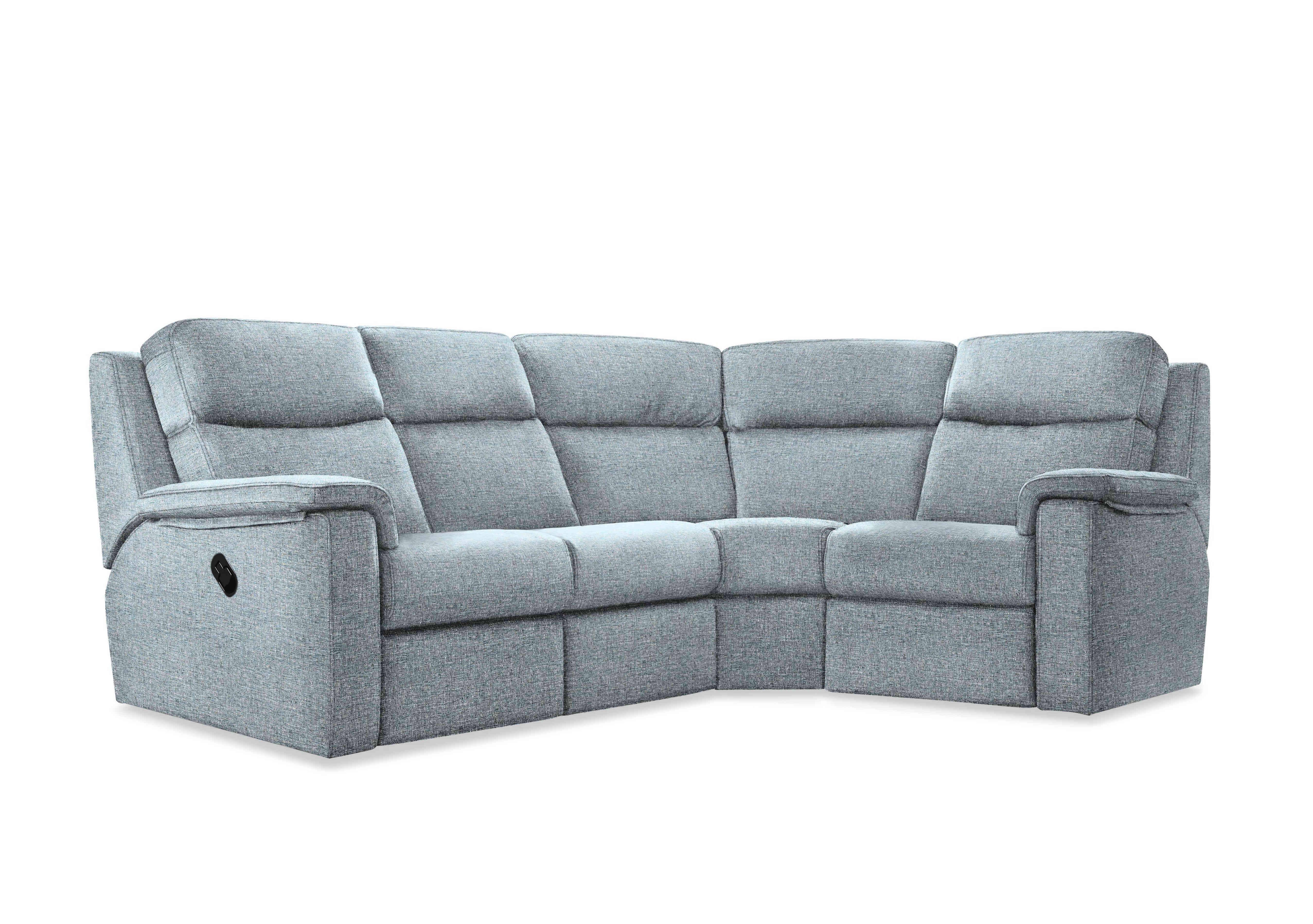 Thornbury Fabric Manual Recliner Corner Sofa in B974 Arola Sky on Furniture Village