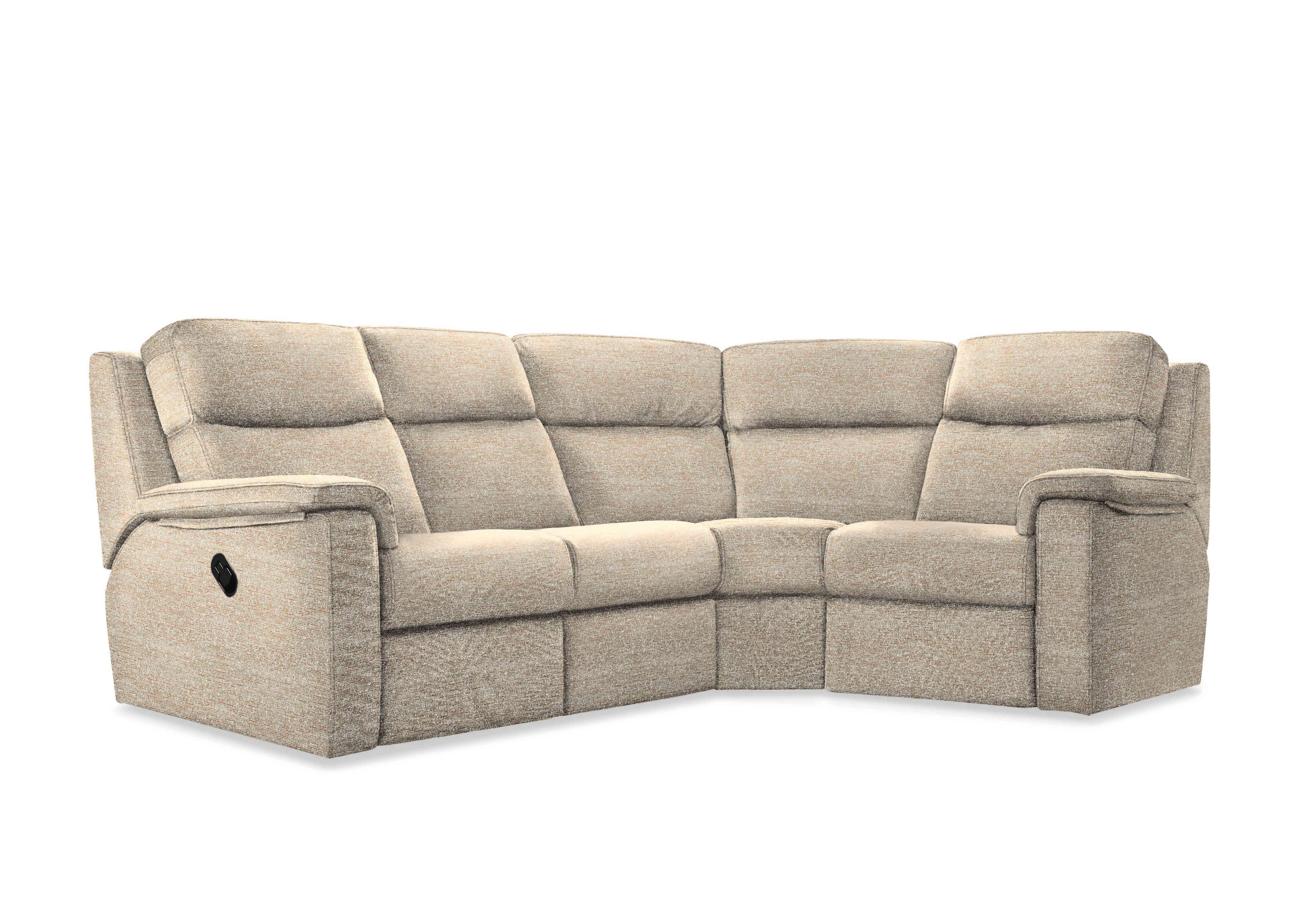 Thornbury Fabric Manual Recliner Corner Sofa in C030 Kampala Beige on Furniture Village