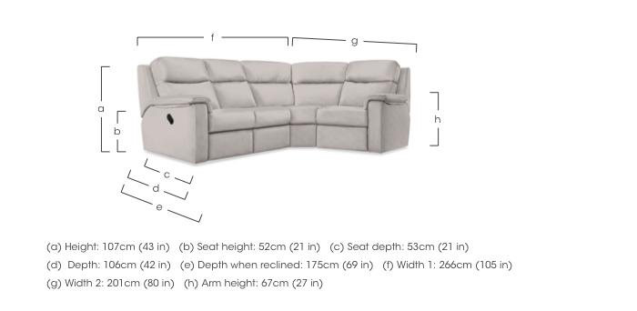 Thornbury Leather Manual Recliner Corner Sofa in  on Furniture Village