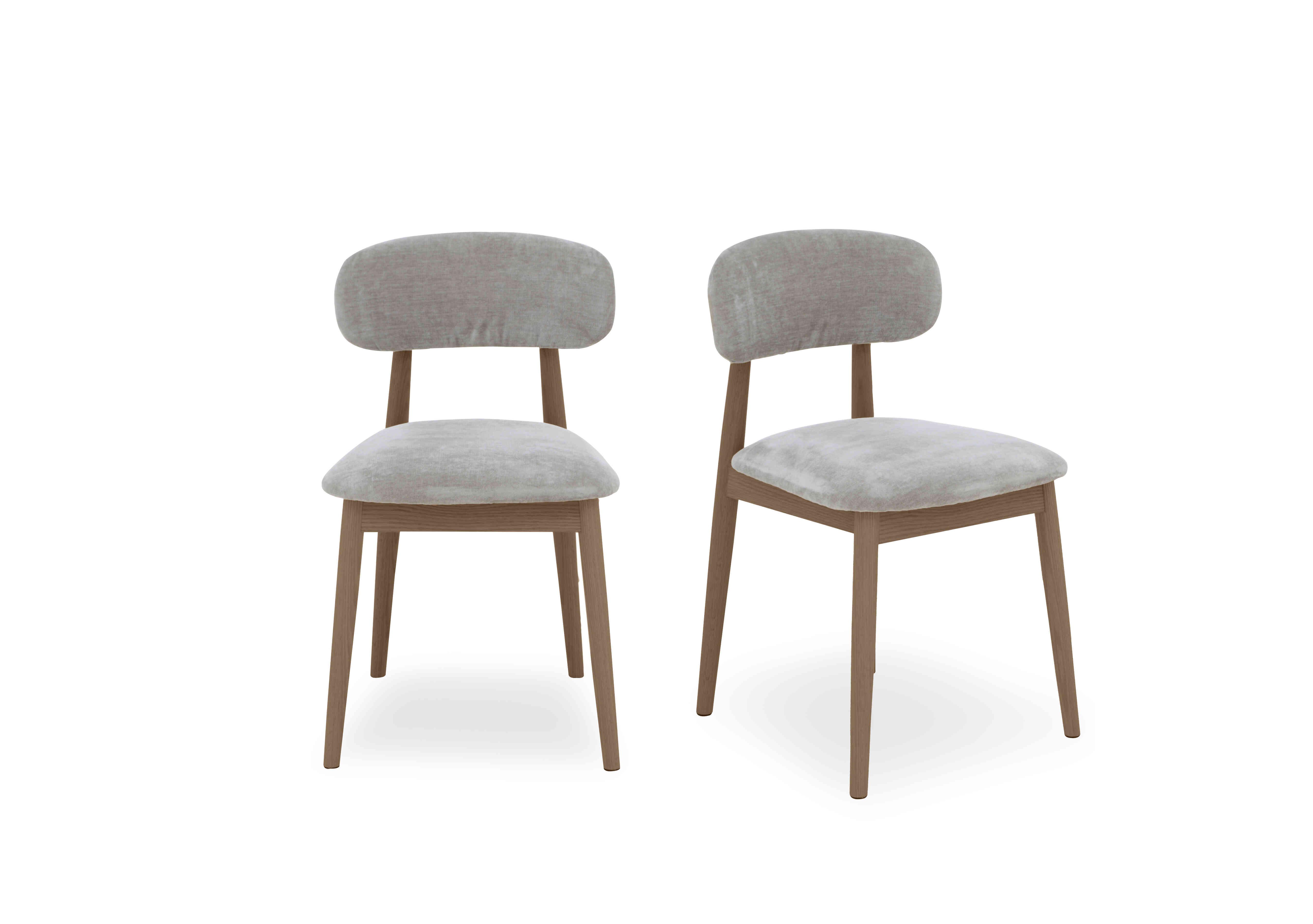 Stockholm Pair of Wooden Dining Chairs in Dark Oak on Furniture Village