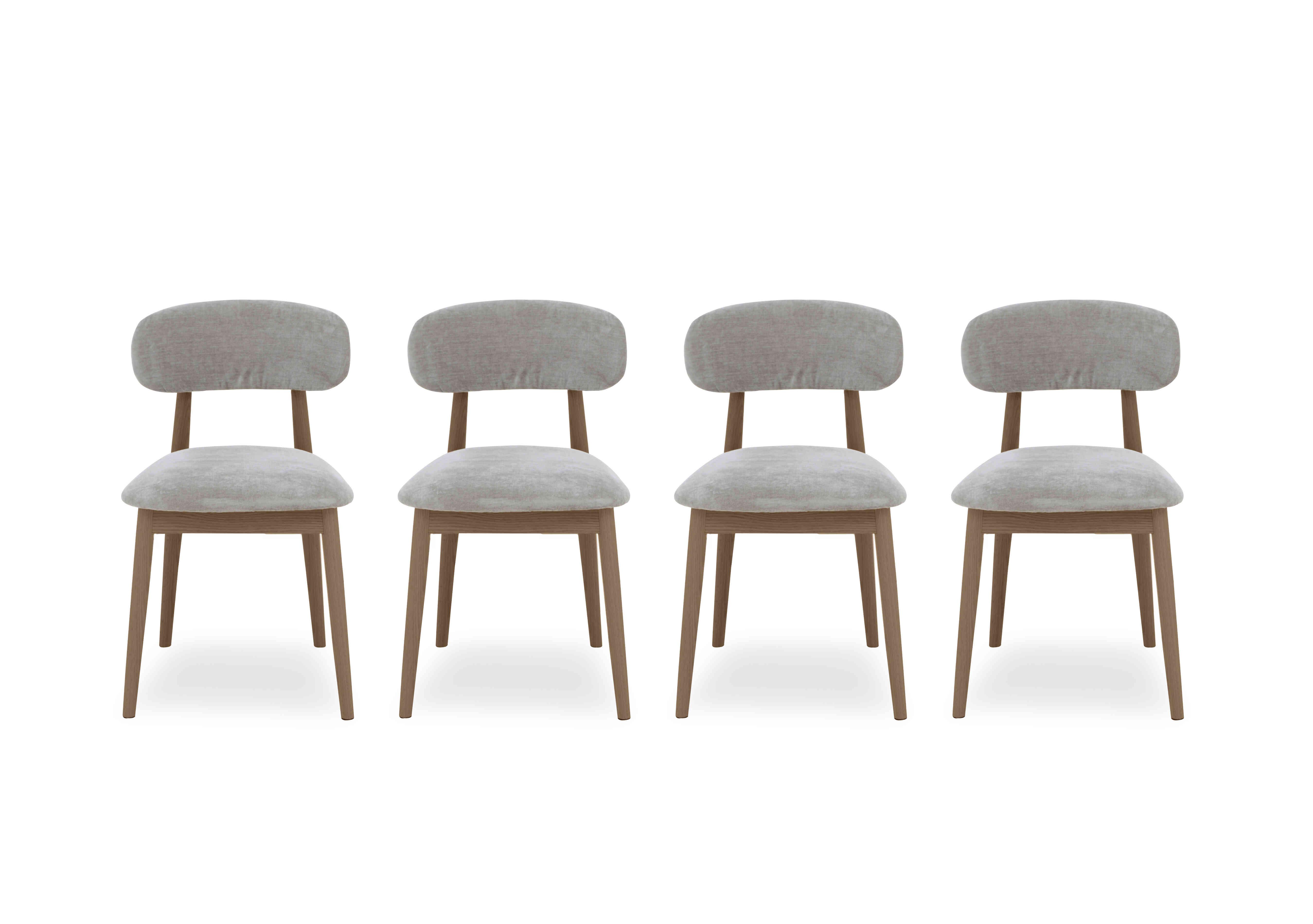 Stockholm Set of 4 Wooden Dining Chairs in Dark Oak on Furniture Village