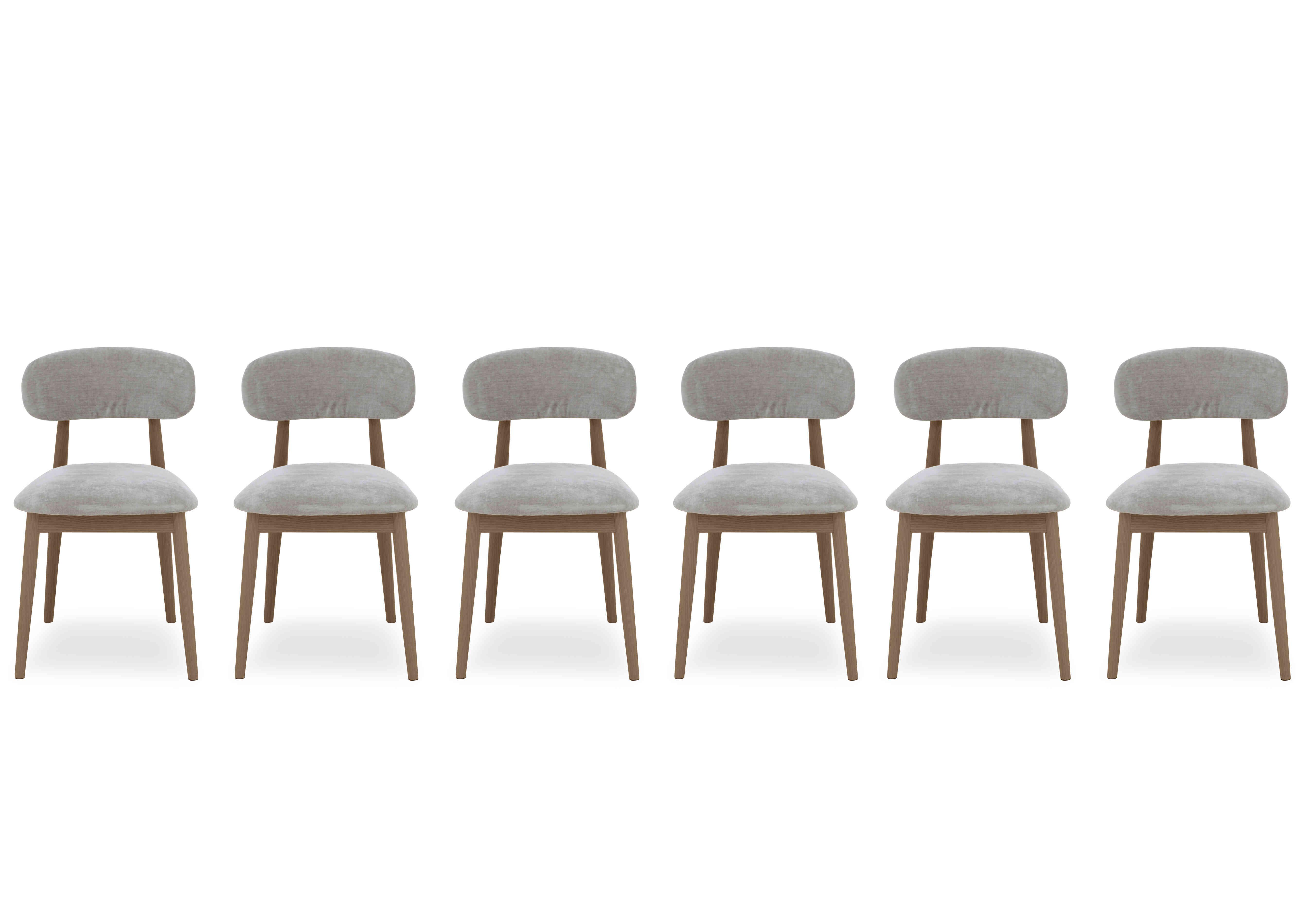 Stockholm Set of 6 Wooden Dining Chairs in Dark Oak on Furniture Village