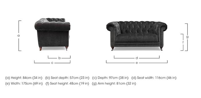 Walter 2 Seater Fabric Chesterfield Sofa in  on Furniture Village