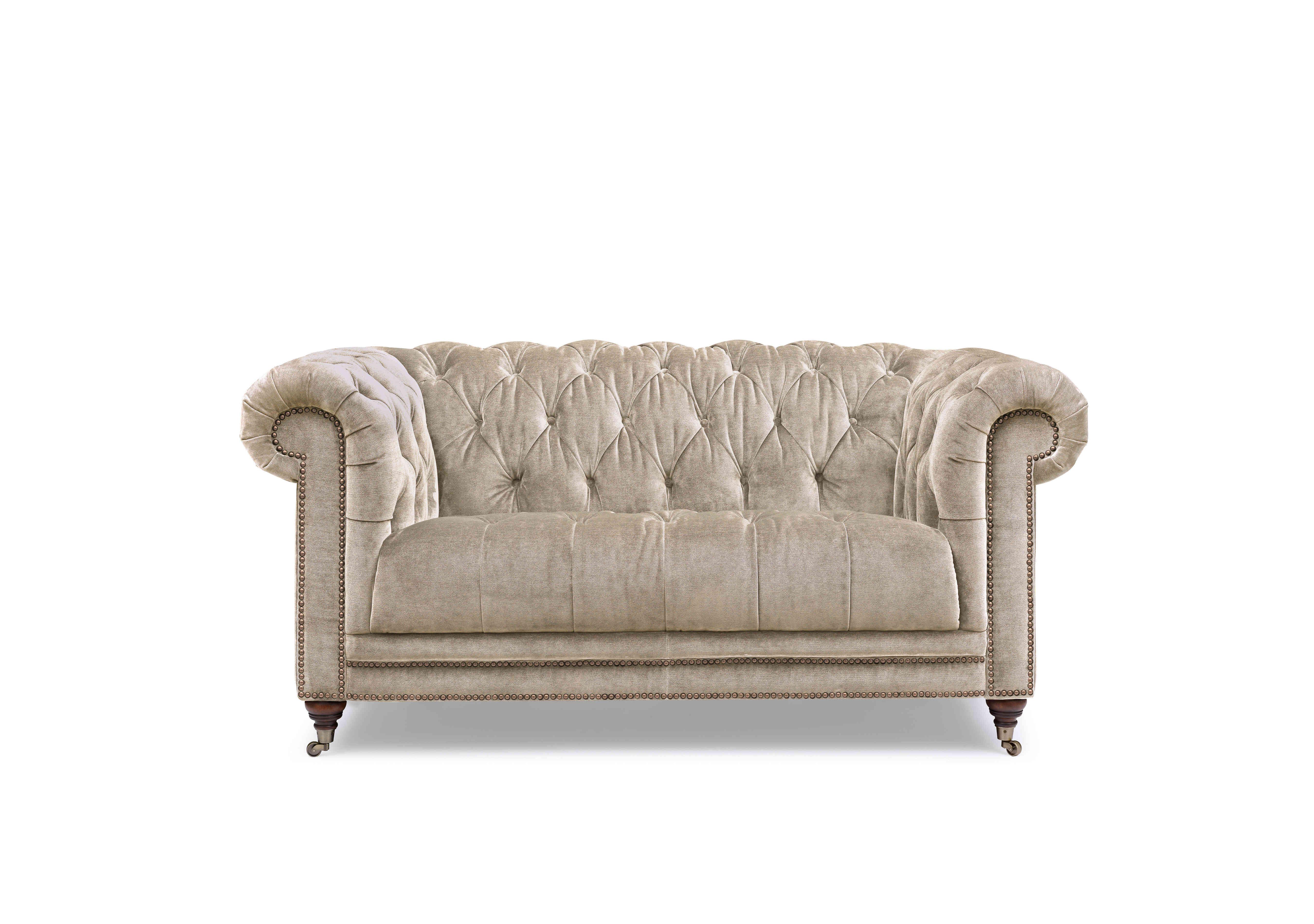 Walter 2 Seater Fabric Chesterfield Sofa in Barley X3y1-W022 on Furniture Village