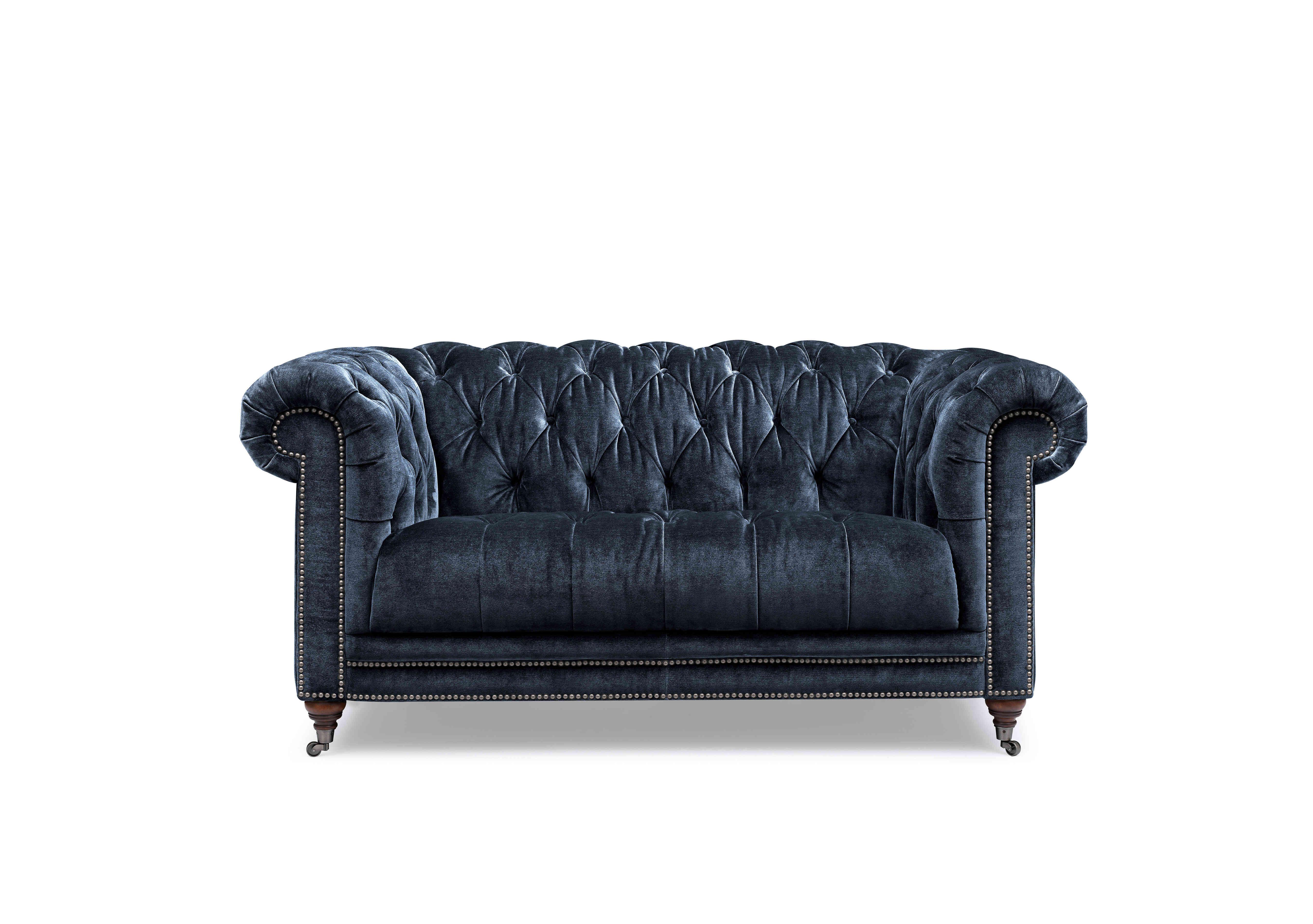 Walter 2 Seater Fabric Chesterfield Sofa in Midnight X3y2-W024 on Furniture Village