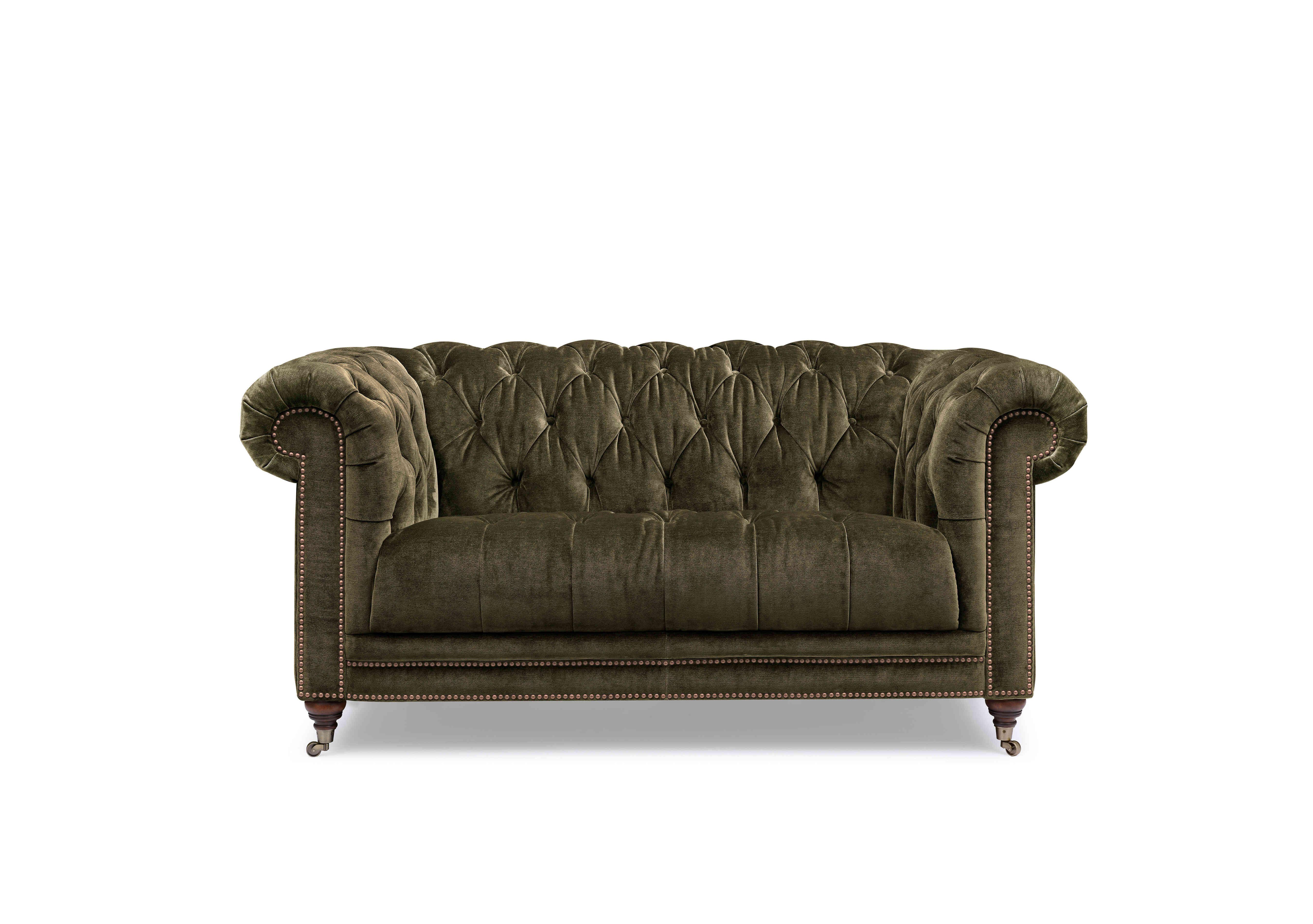 Walter 2 Seater Fabric Chesterfield Sofa in Pine X3y1-W018 on Furniture Village