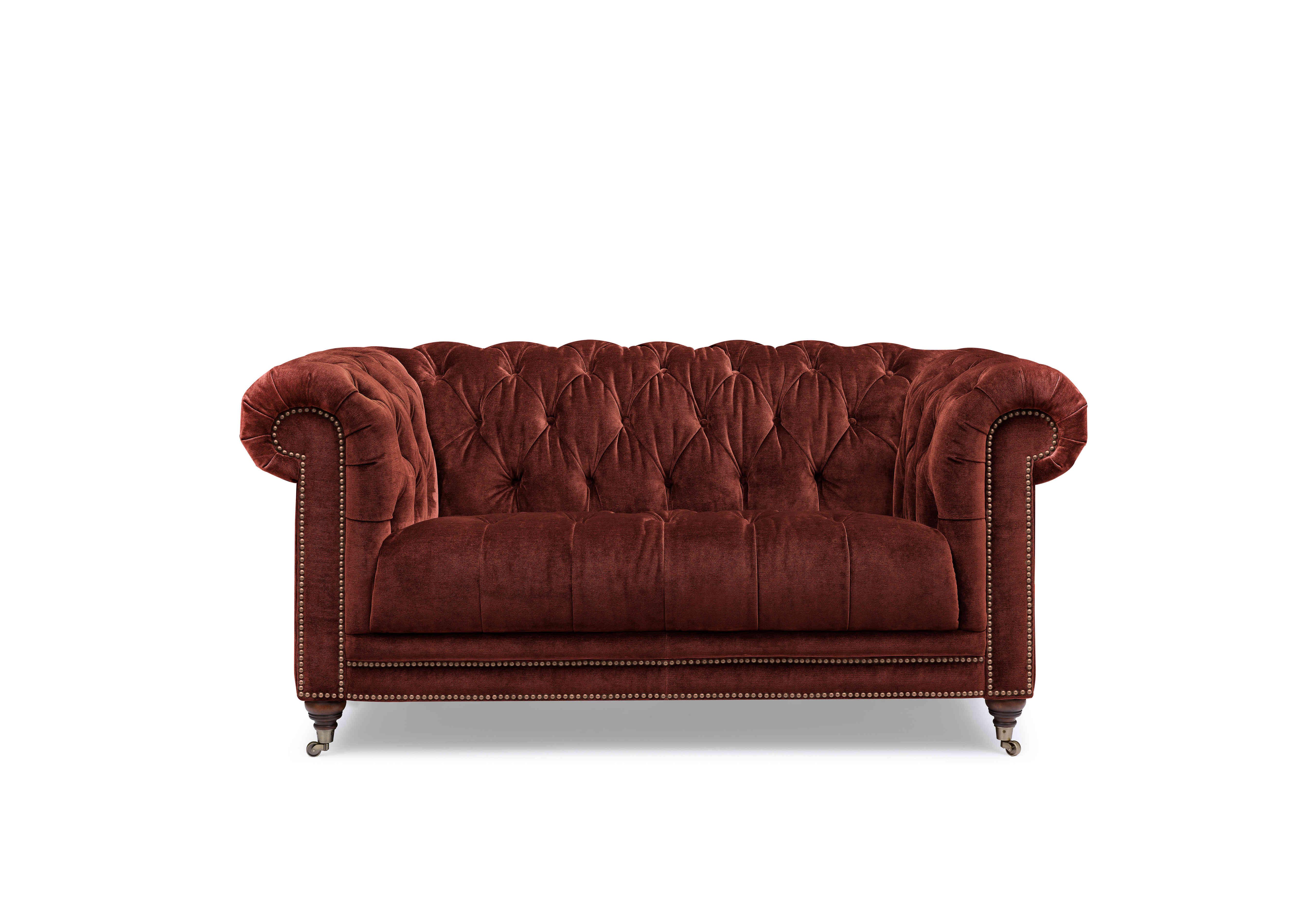 Walter 2 Seater Fabric Chesterfield Sofa in Tawny X3y1-W019 on Furniture Village