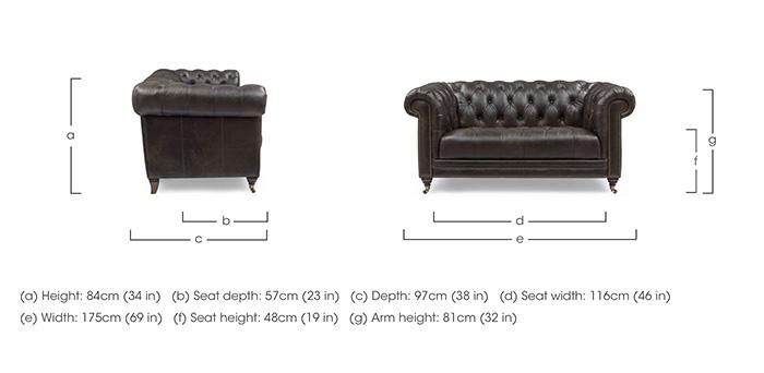 Walter 2 Seater Leather Chesterfield Sofa in  on Furniture Village