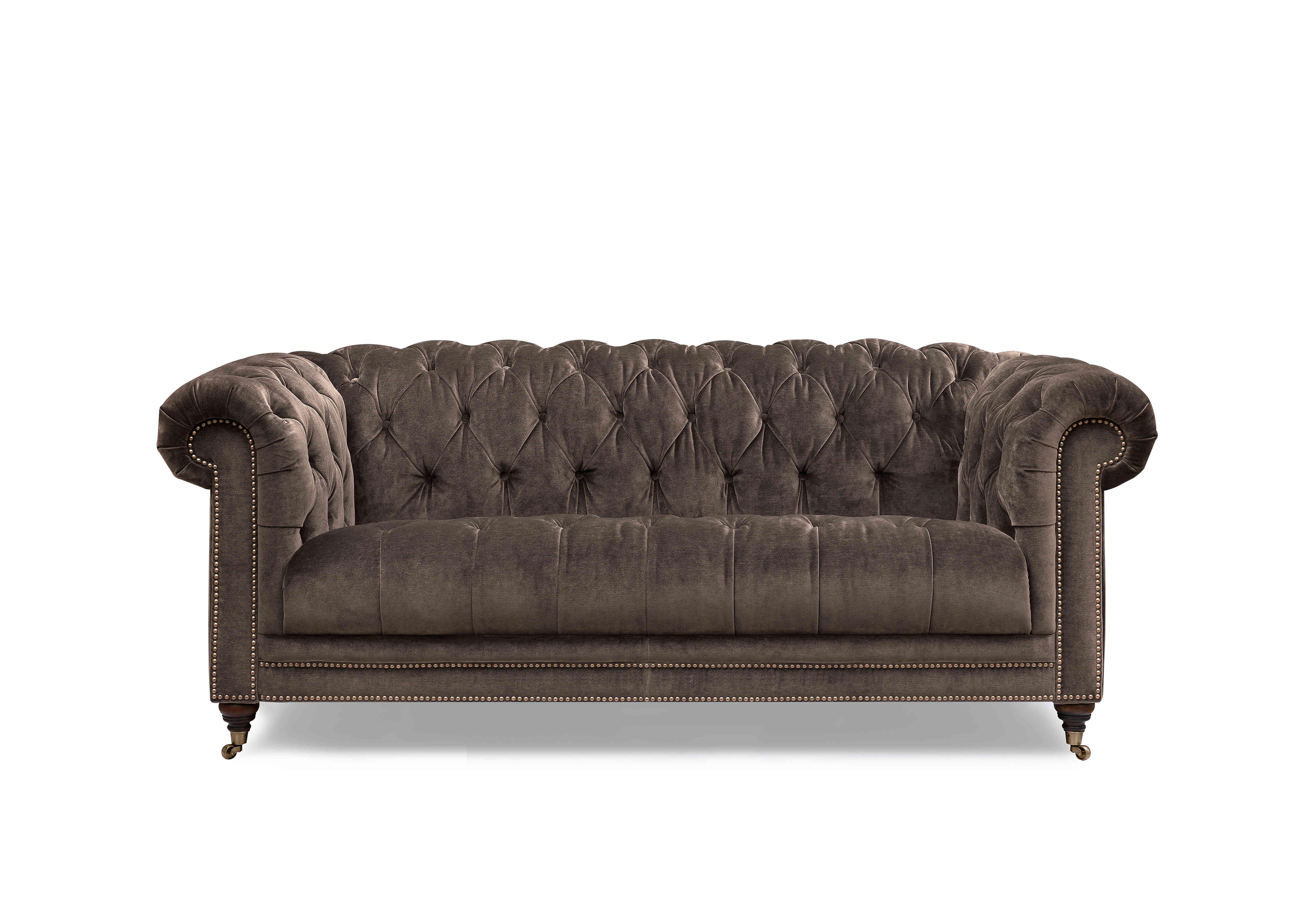 Walter 3 Seater Fabric Chesterfield Sofa in X3y1-W020 Brindle on Furniture Village