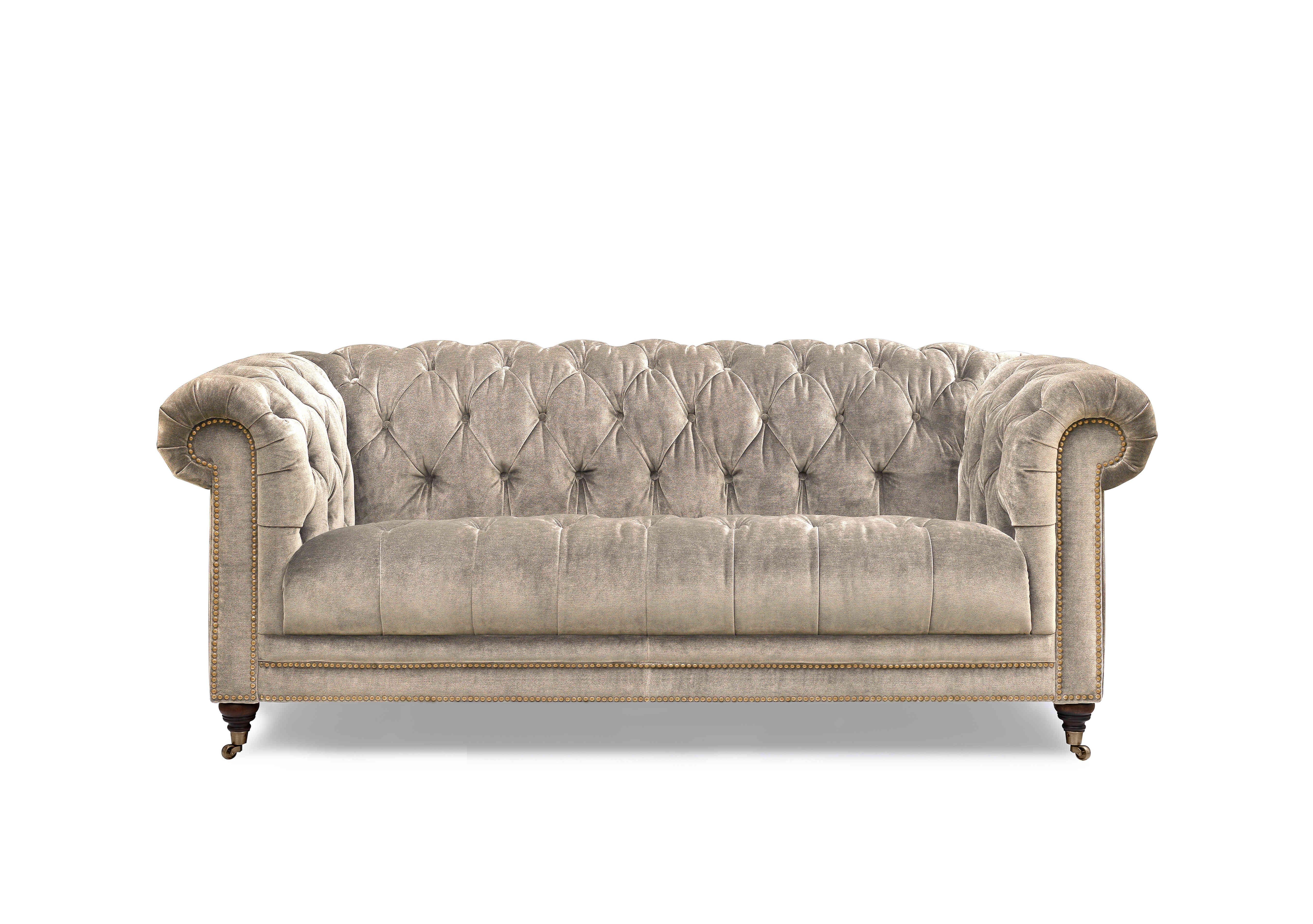 Walter 3 Seater Fabric Chesterfield Sofa in X3y1-W022 Barley on Furniture Village