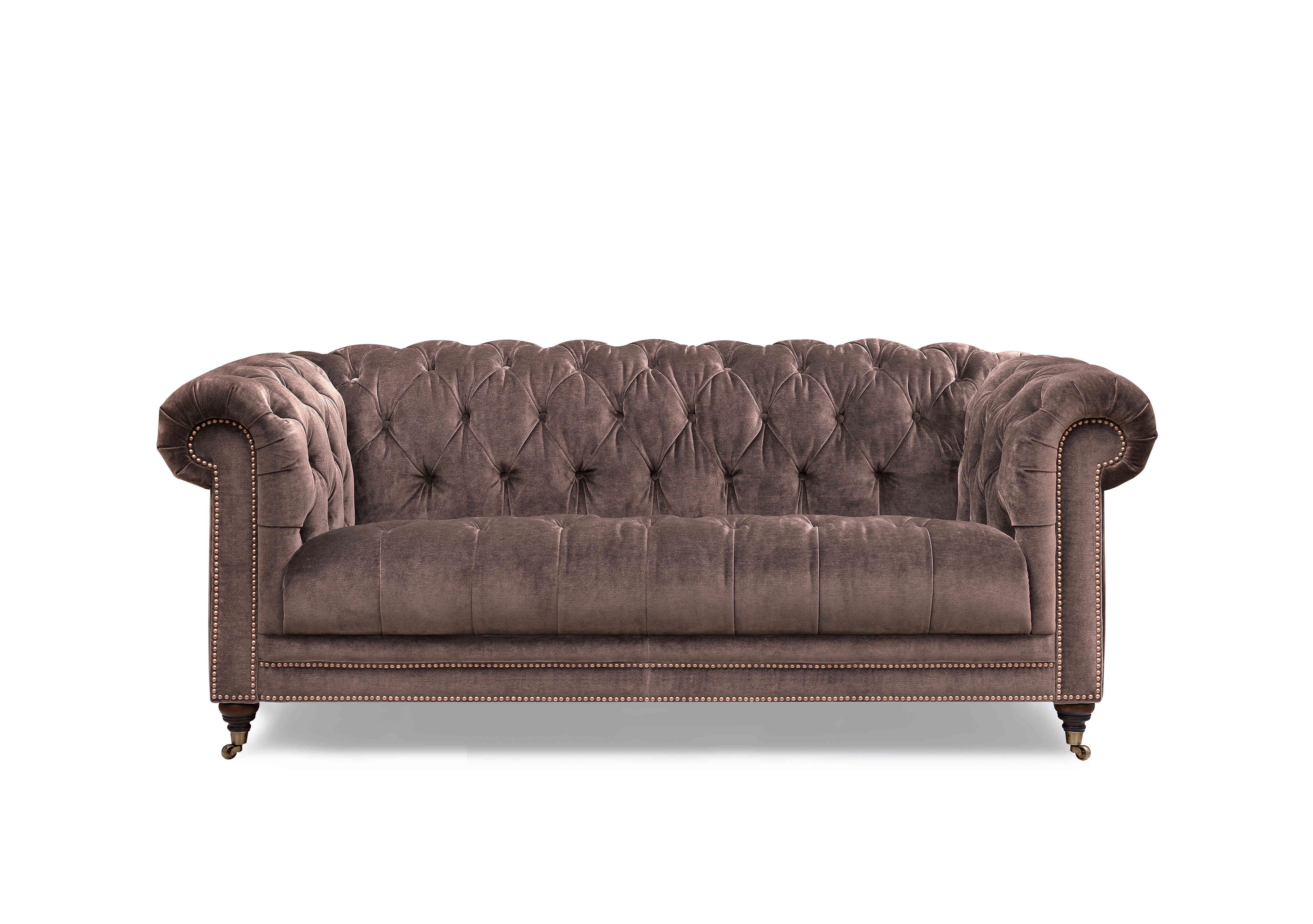 Walter 3 Seater Fabric Chesterfield Sofa in X3y1-W023 Antler on Furniture Village