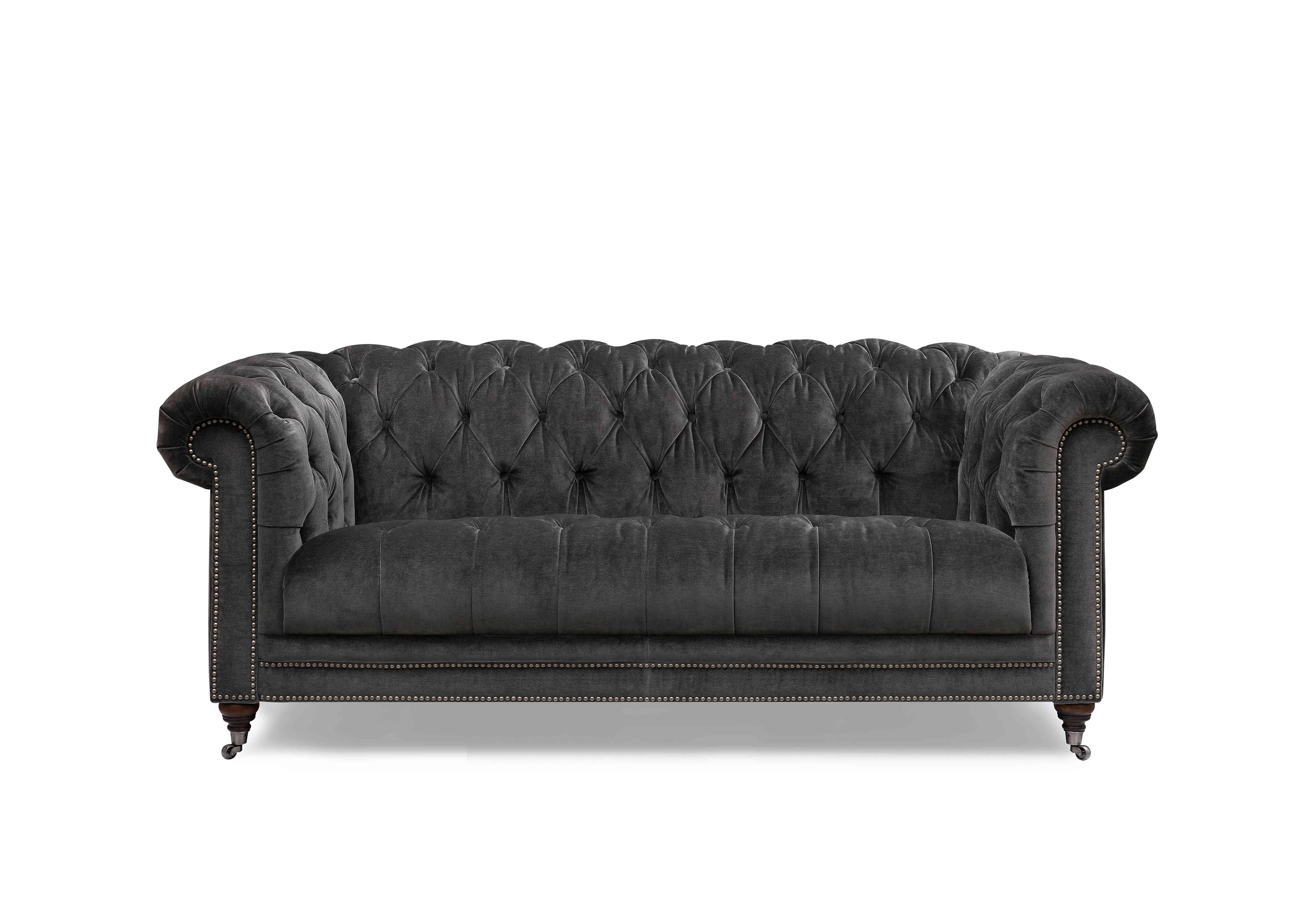 Walter 3 Seater Fabric Chesterfield Sofa in X3y2-W021 Moonstone on Furniture Village