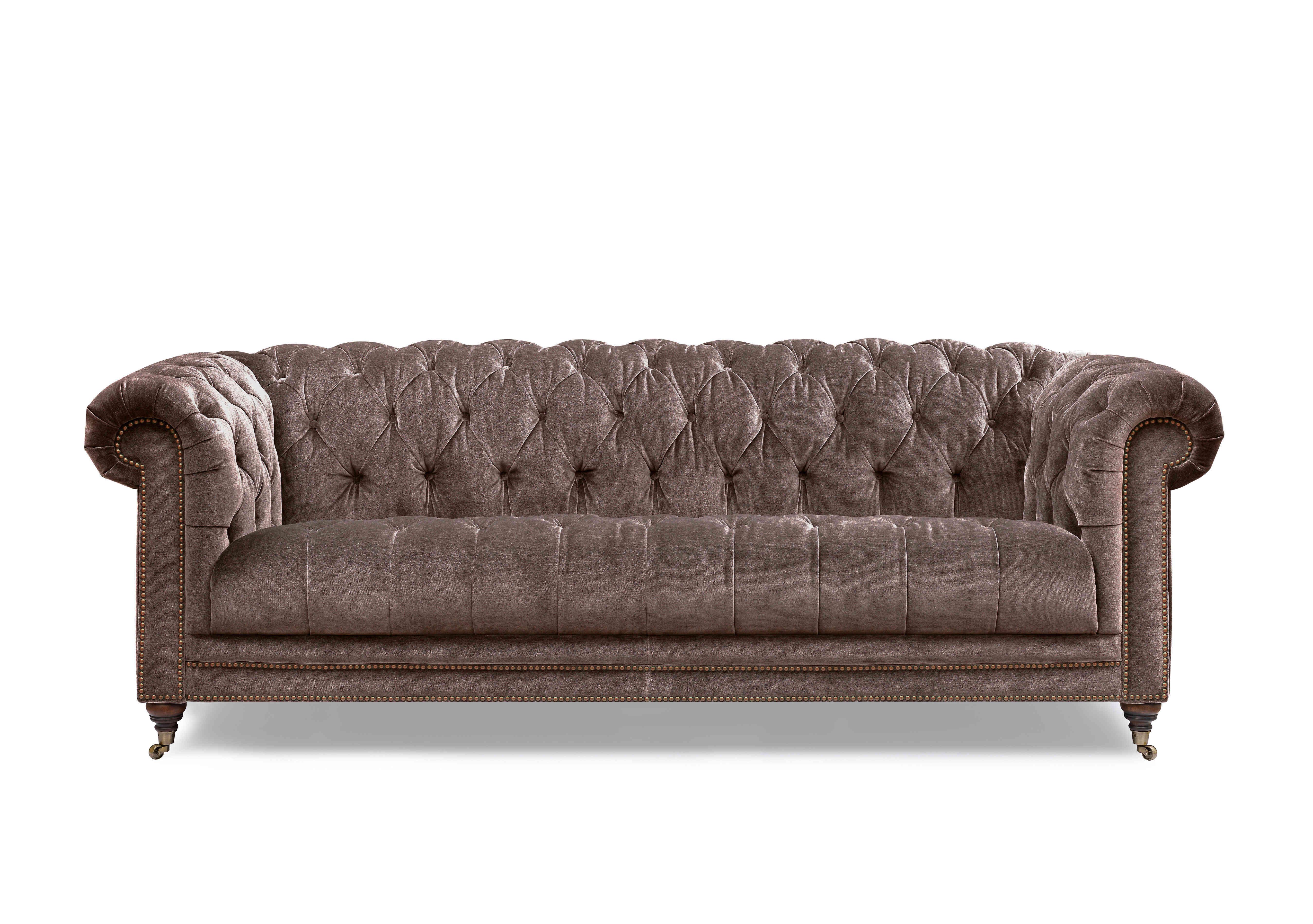 Walter 4 Seater Fabric Chesterfield Sofa in Antler X3y1-W023 on Furniture Village
