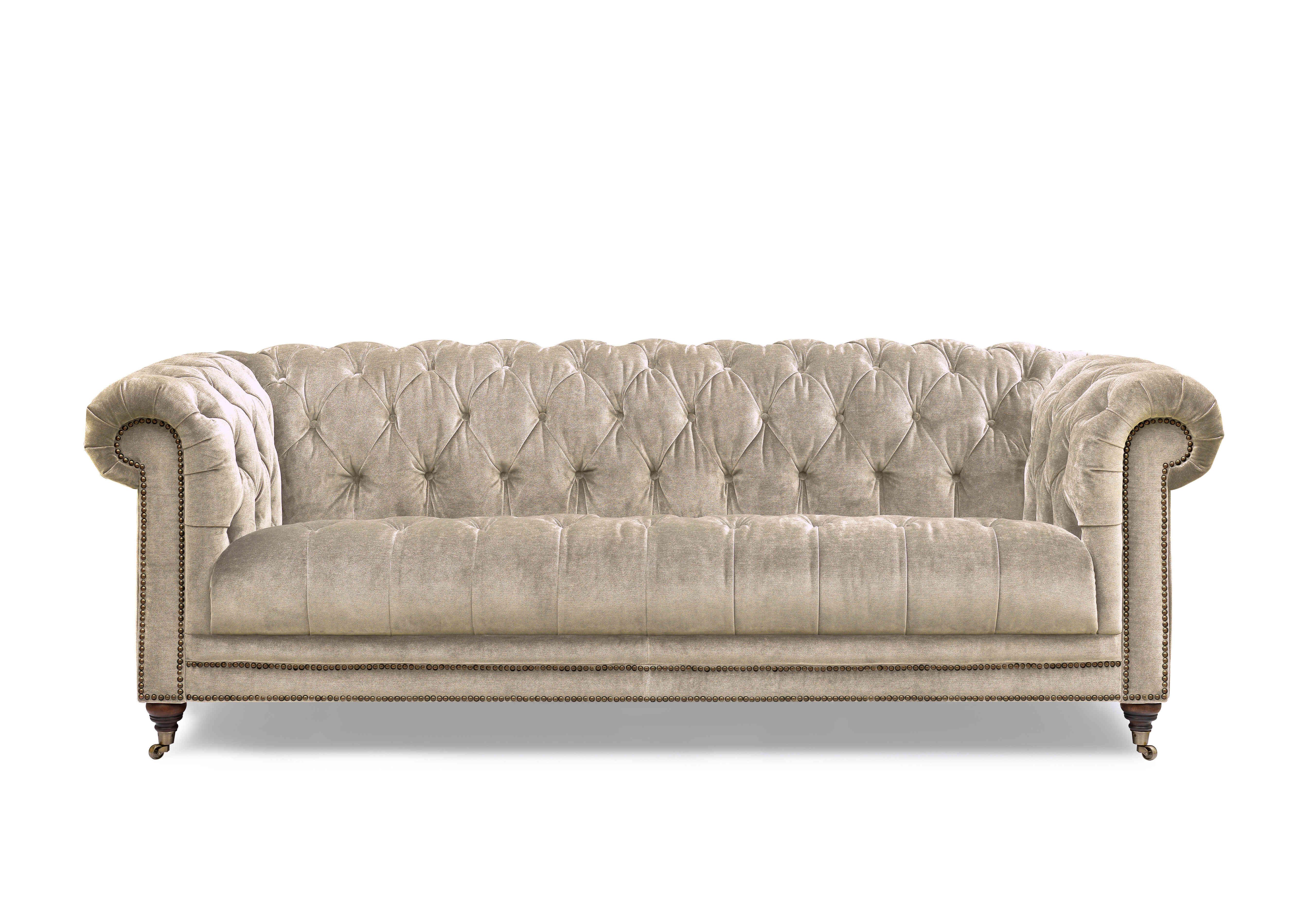Walter 4 Seater Fabric Chesterfield Sofa in Barley X3y1-W022 on Furniture Village
