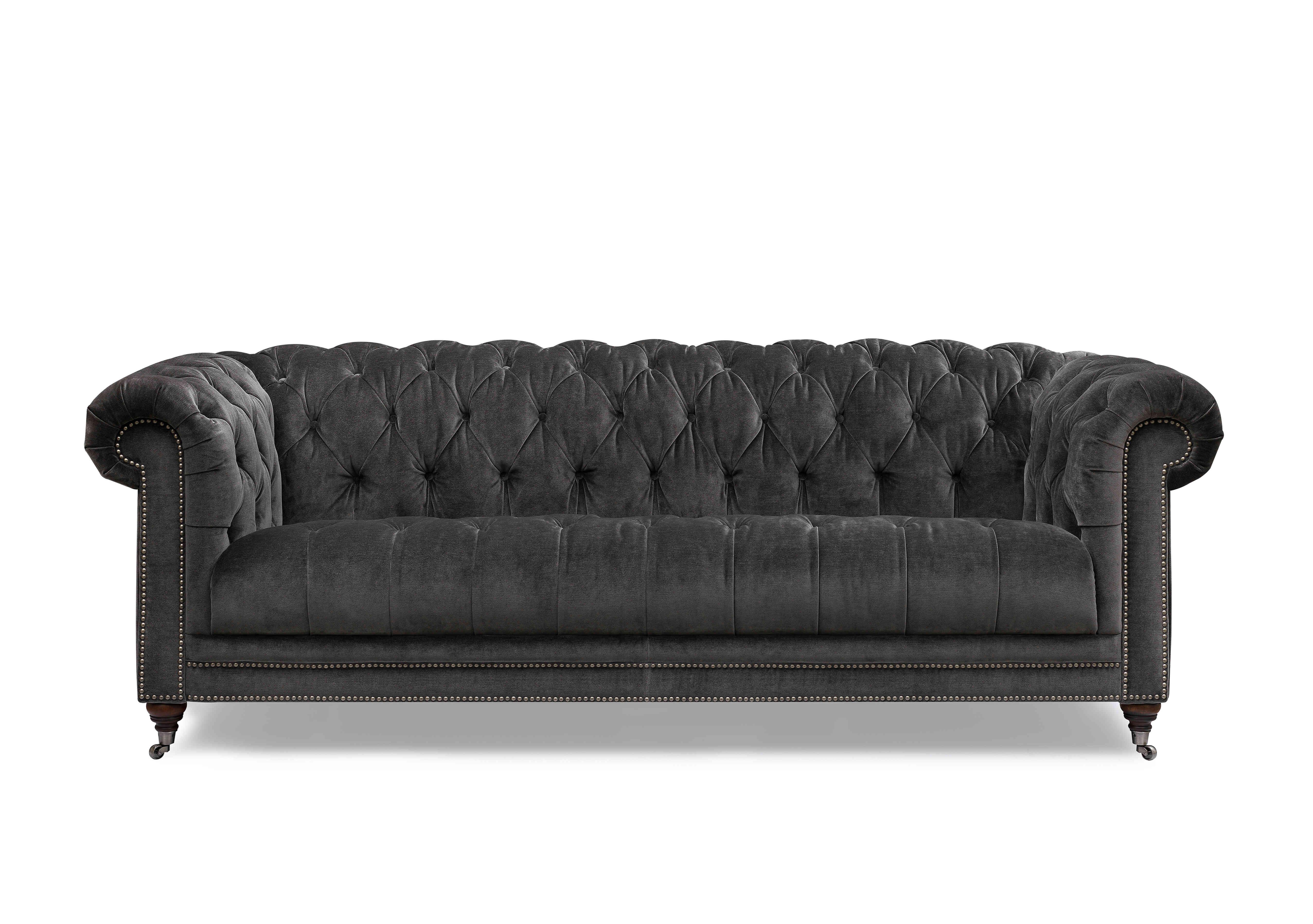 Walter 4 Seater Fabric Chesterfield Sofa in X3y2-W021 Moonstone on Furniture Village