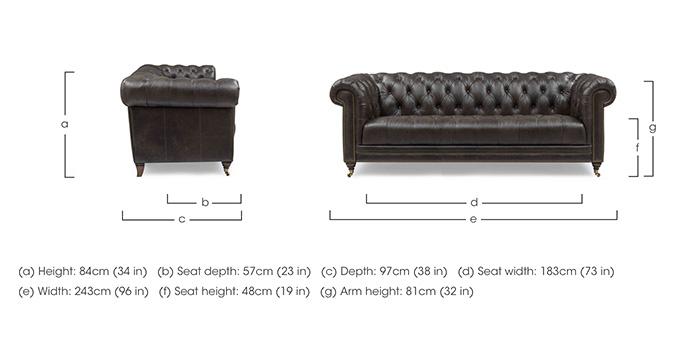 Walter 4 Seater Leather Chesterfield Sofa in  on Furniture Village