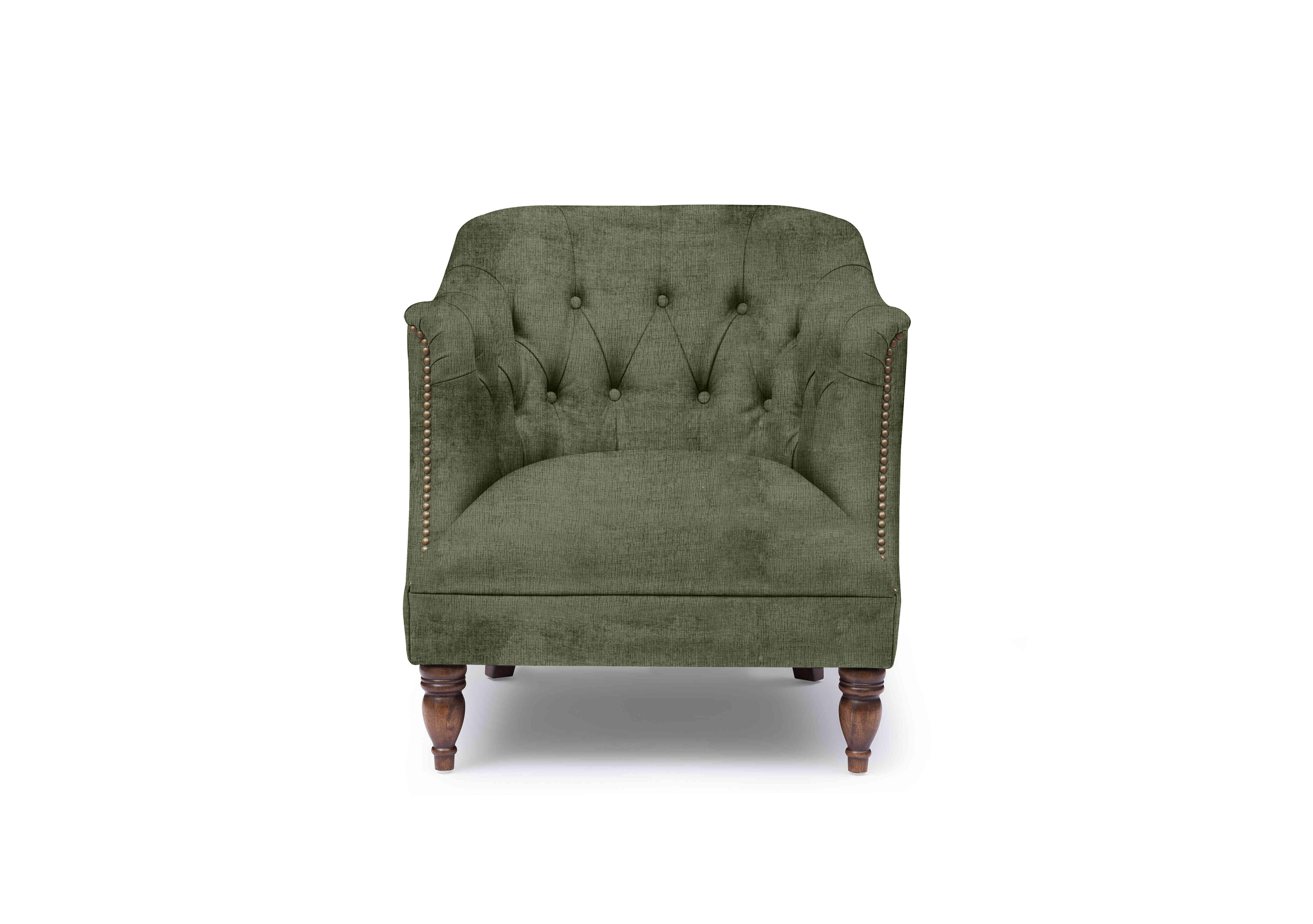 Henson Fabric Accent Tub Chair in X3-A616 Hunter Green on Furniture Village