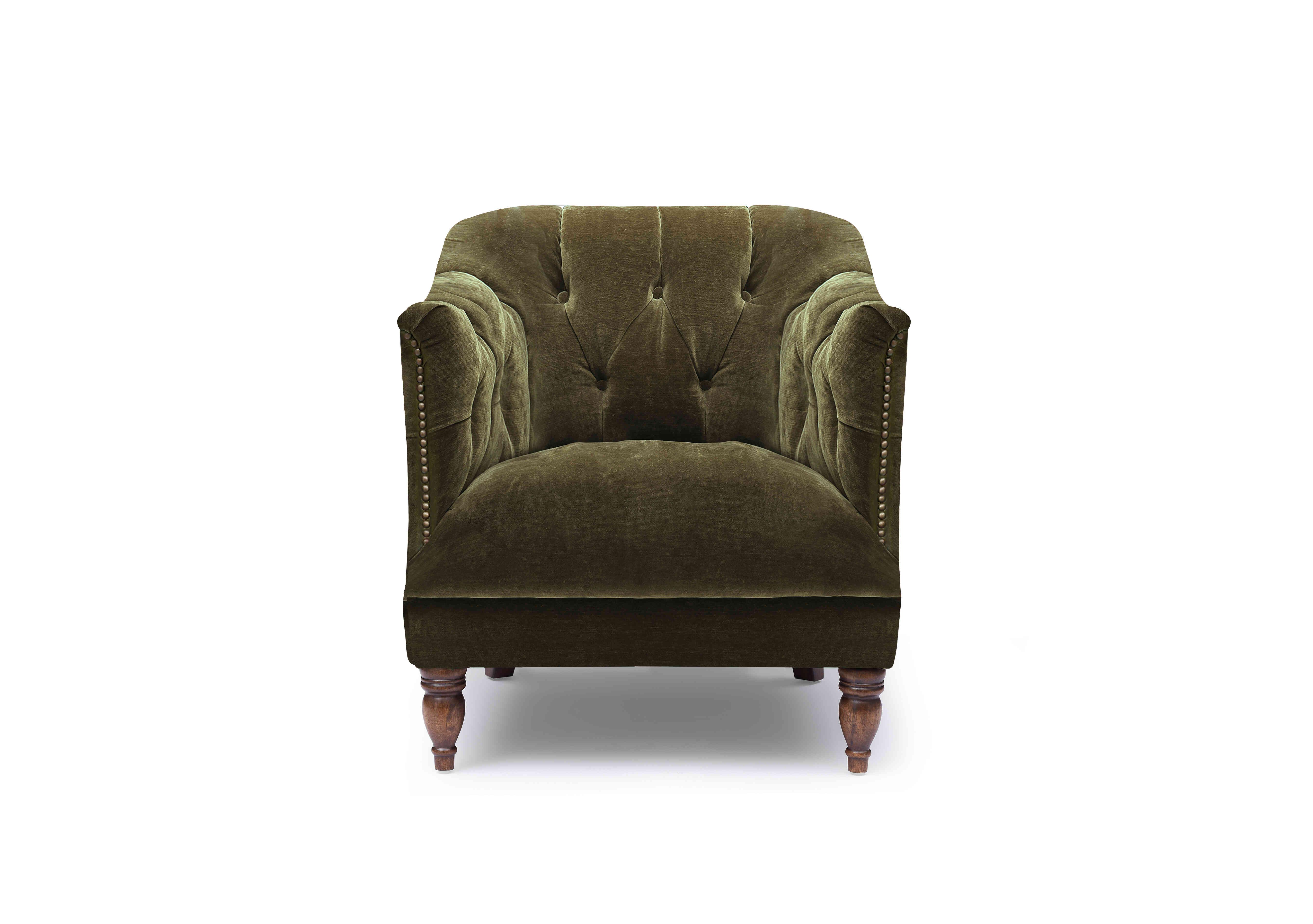 Henson Fabric Accent Tub Chair in X3y1-W018 Pine on Furniture Village