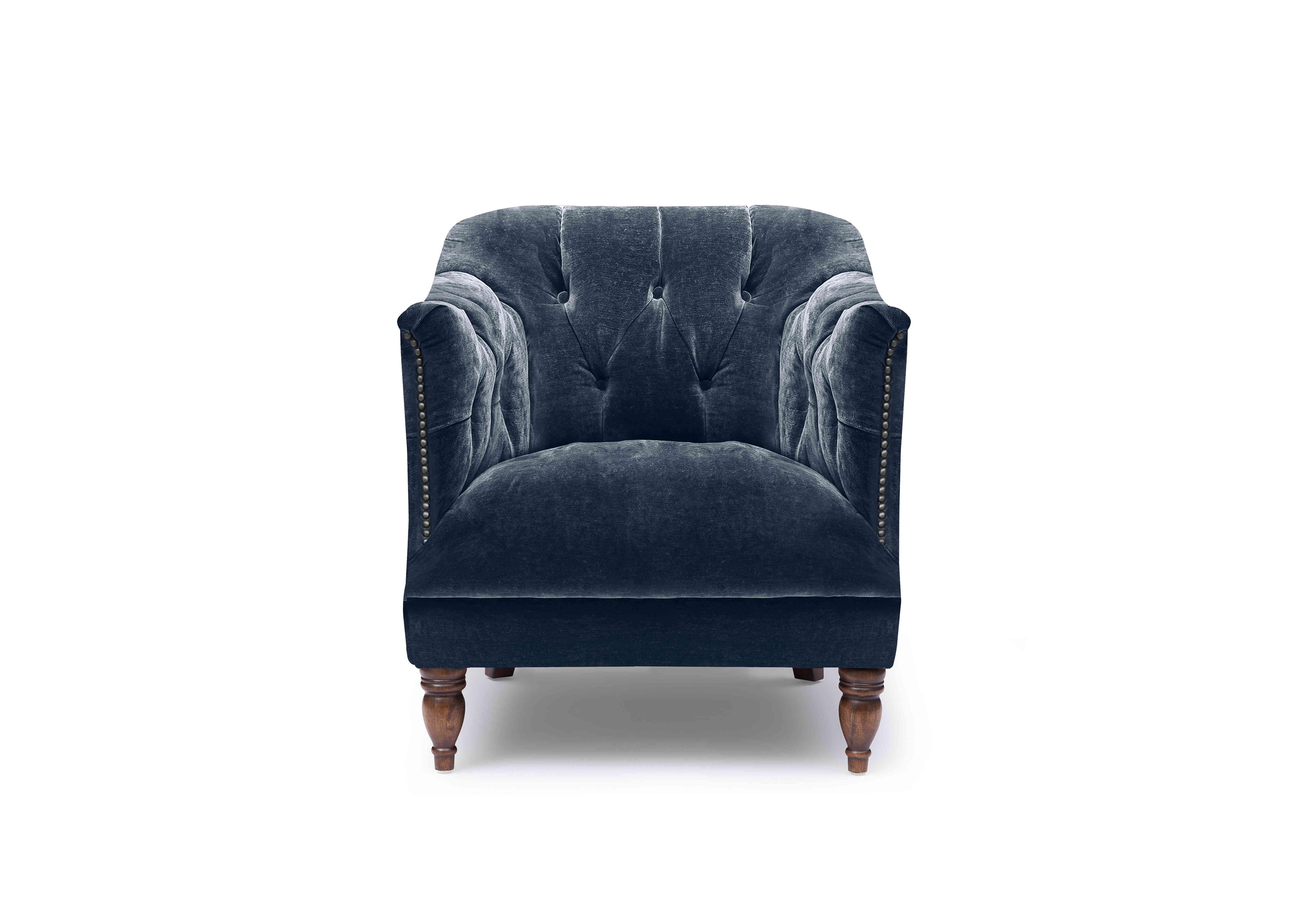 Henson Fabric Accent Tub Chair in X3y2-W024 Midnight on Furniture Village