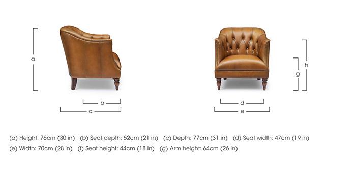 Henson Leather Tub Chair in  on Furniture Village