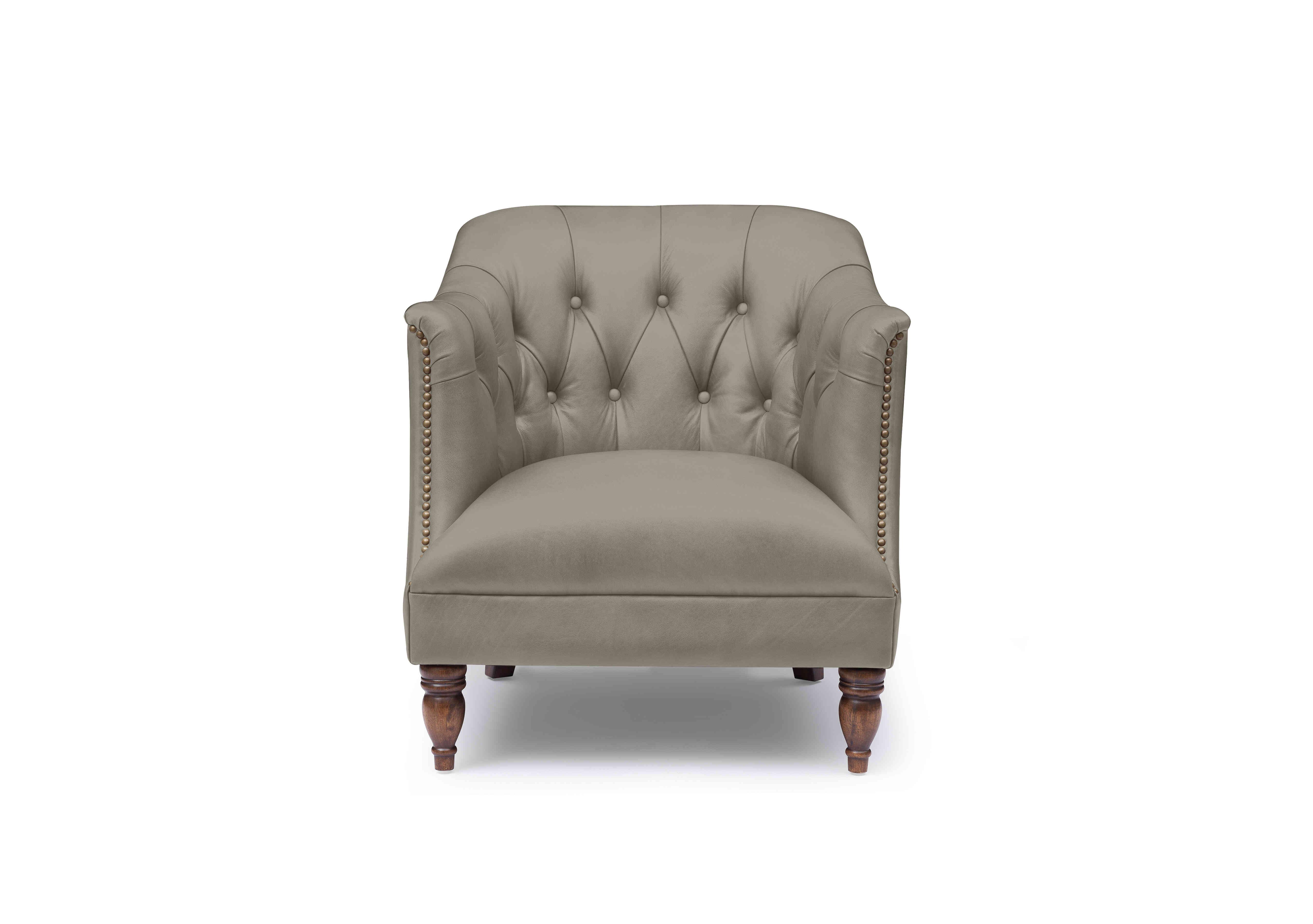 Henson Leather Tub Chair in X3-2083ls Urbane Gry on Furniture Village