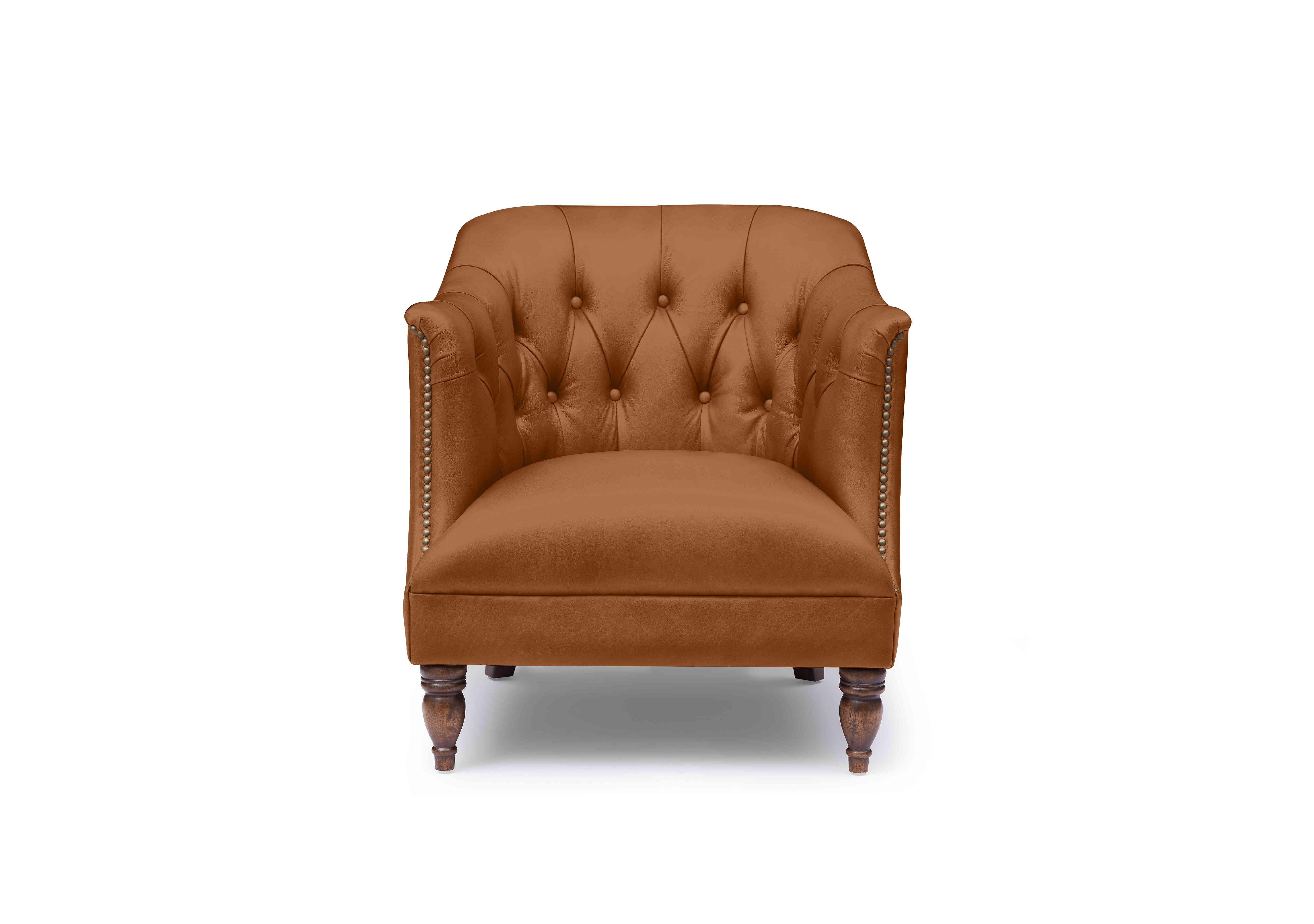 Henson Leather Tub Chair in X3-2565ls Windsor Tan on Furniture Village