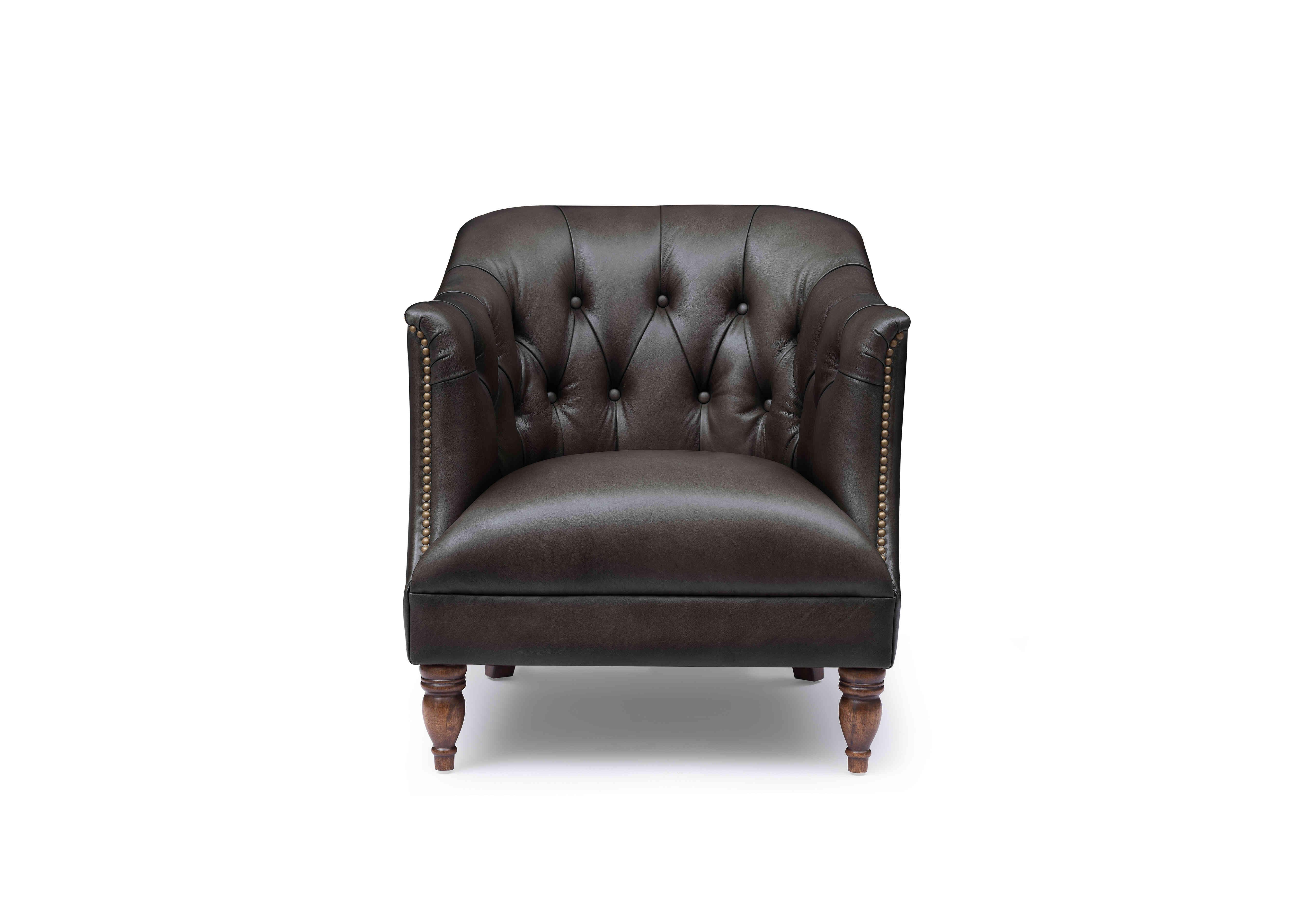 Henson Leather Tub Chair in X3y1-1759ls Cannon on Furniture Village