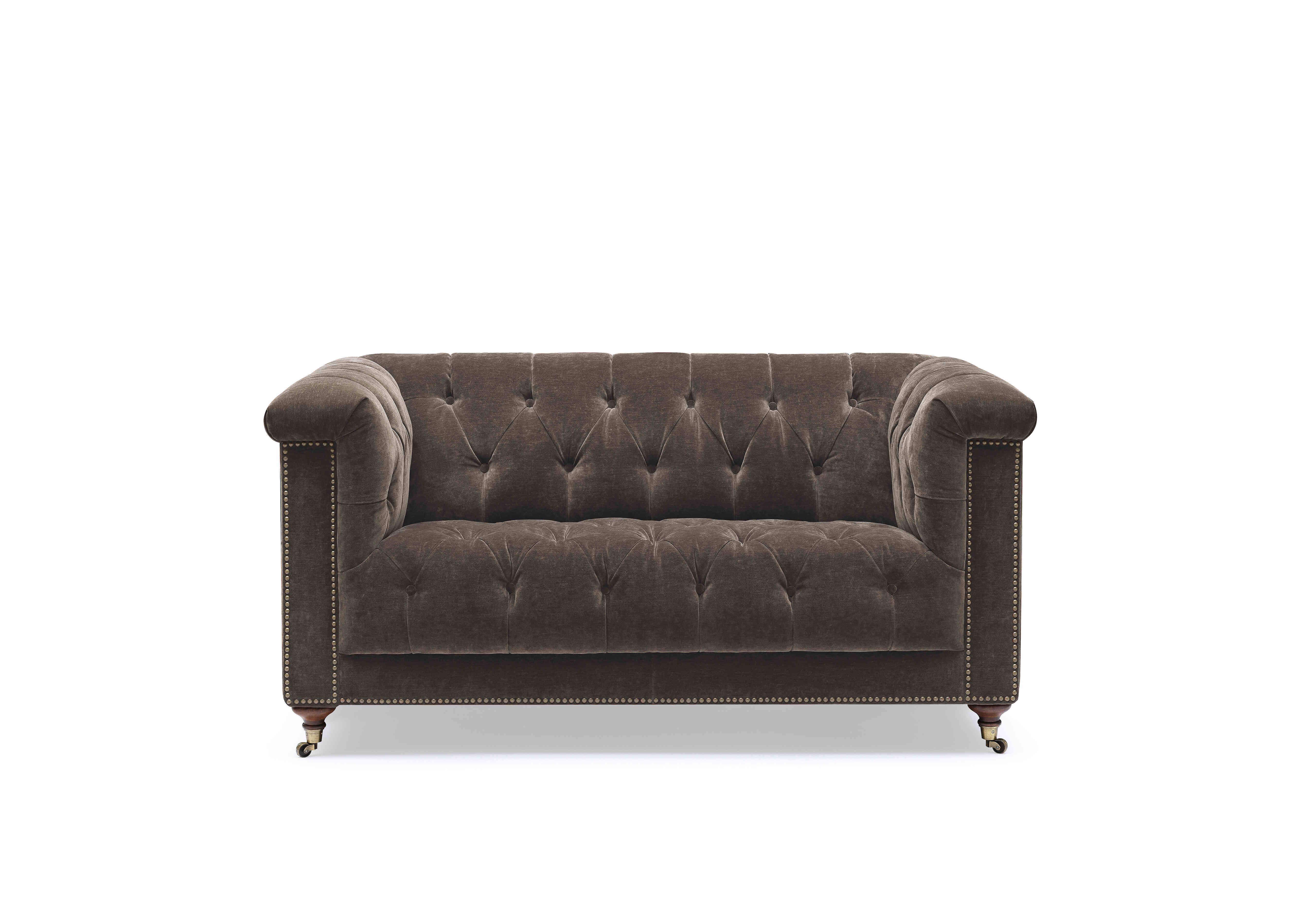 Wallace 2 Seater Fabric Chesterfield Sofa in X3y1-W020 Brindle on Furniture Village