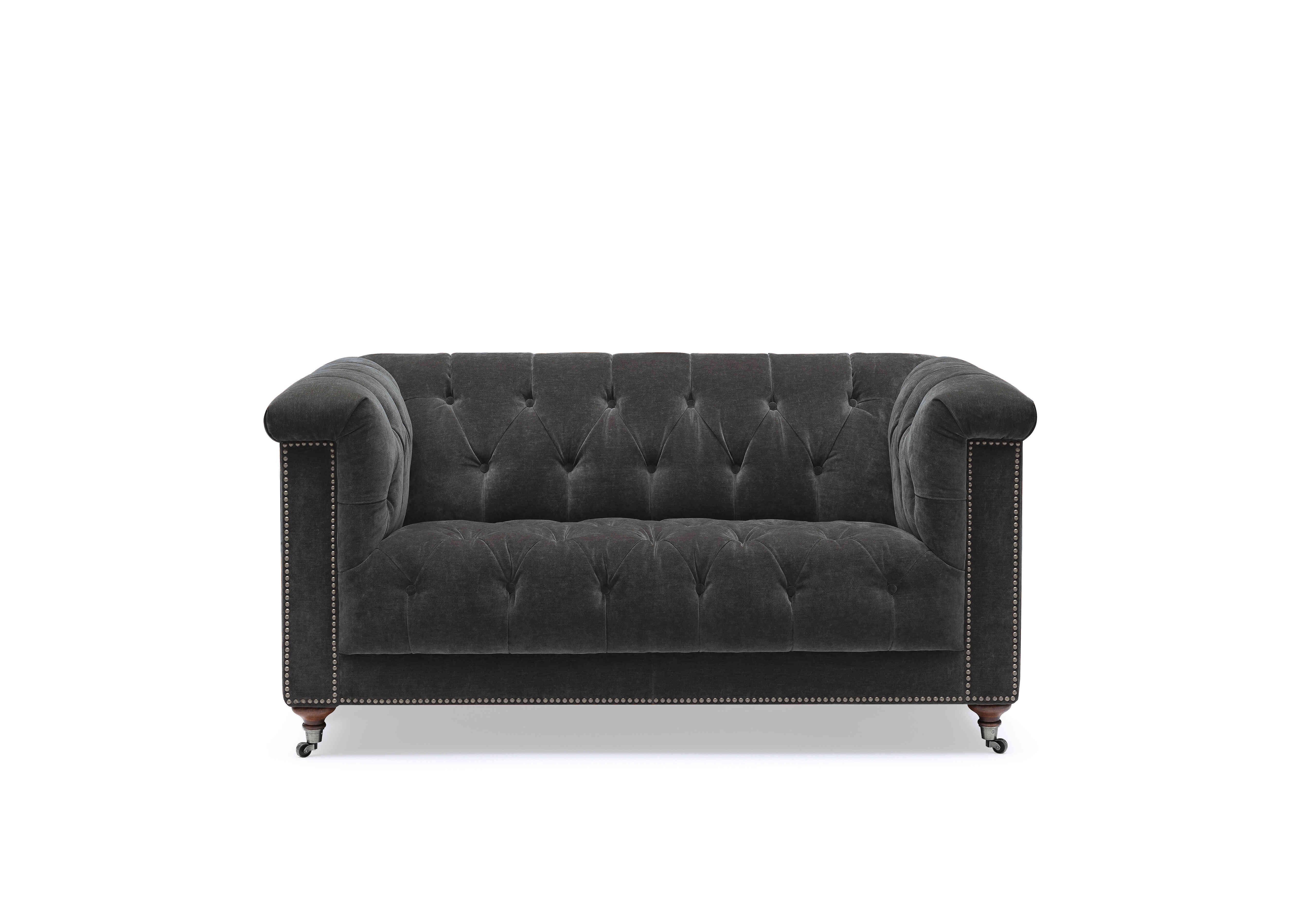 Wallace 2 Seater Fabric Chesterfield Sofa in X3y2-W021 Moonstone on Furniture Village