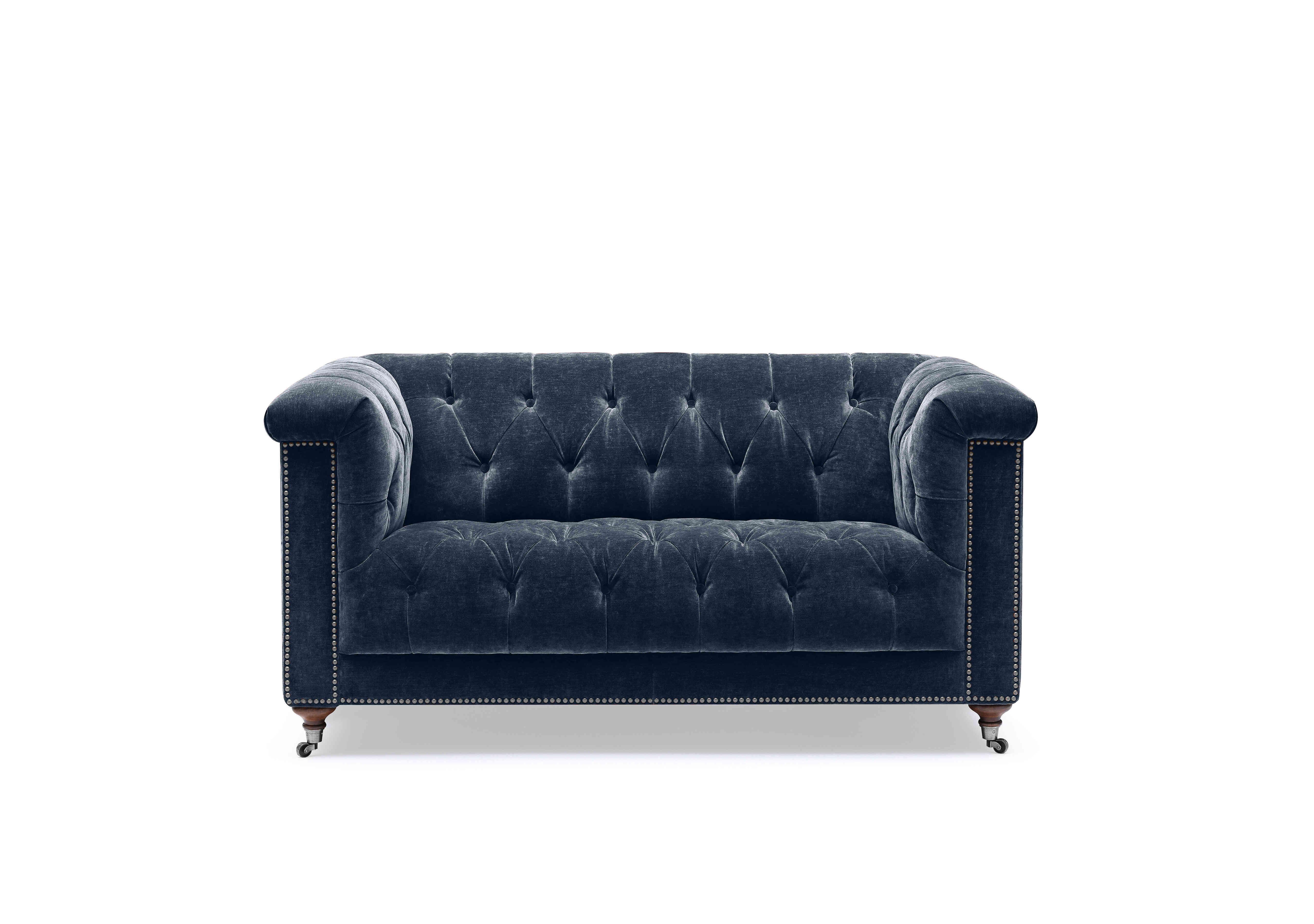 Wallace 2 Seater Fabric Chesterfield Sofa in X3y2-W024 Midnight on Furniture Village