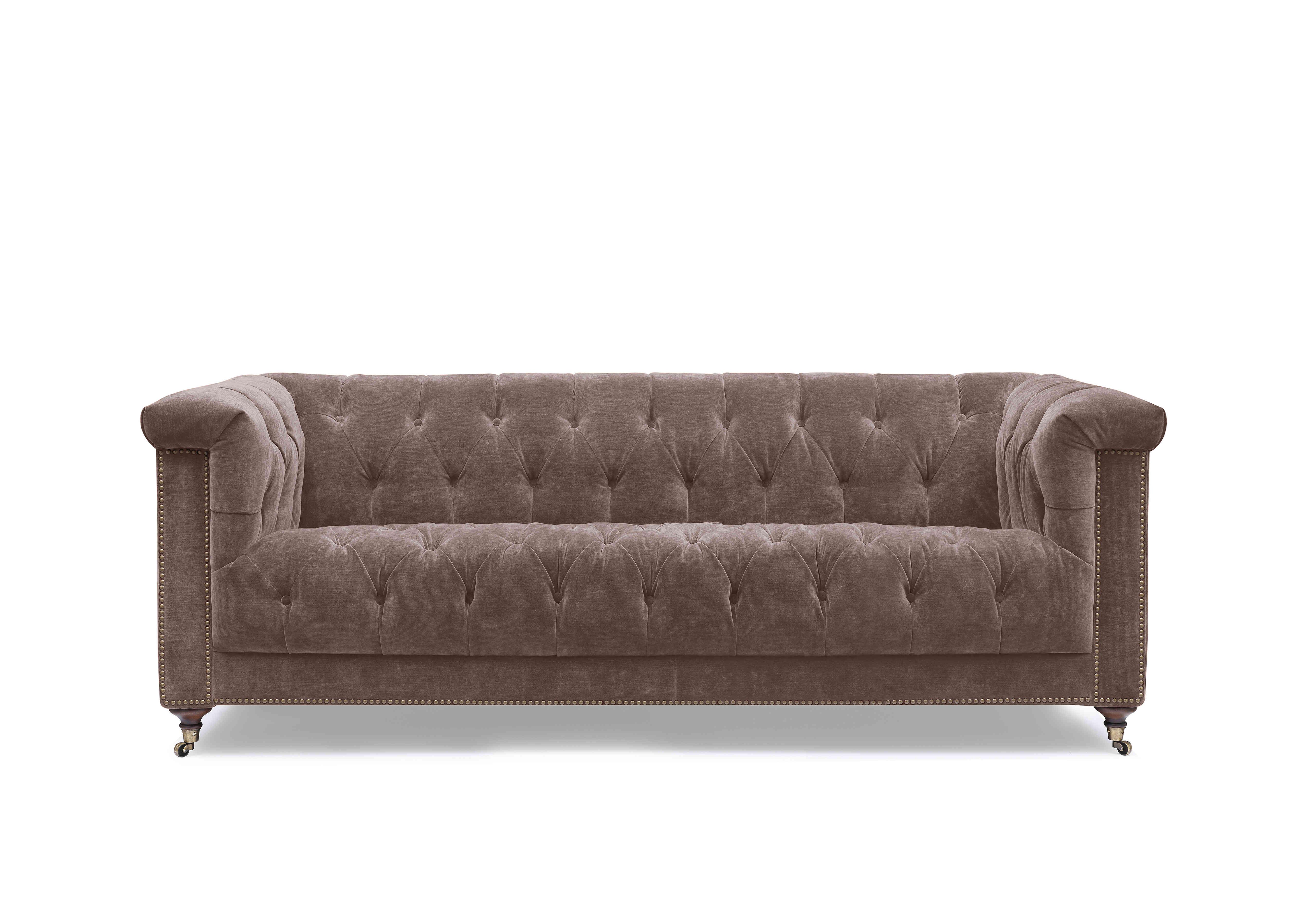Wallace 3 Seater Fabric Chesterfield Sofa in X3y1-W023 Antler on Furniture Village