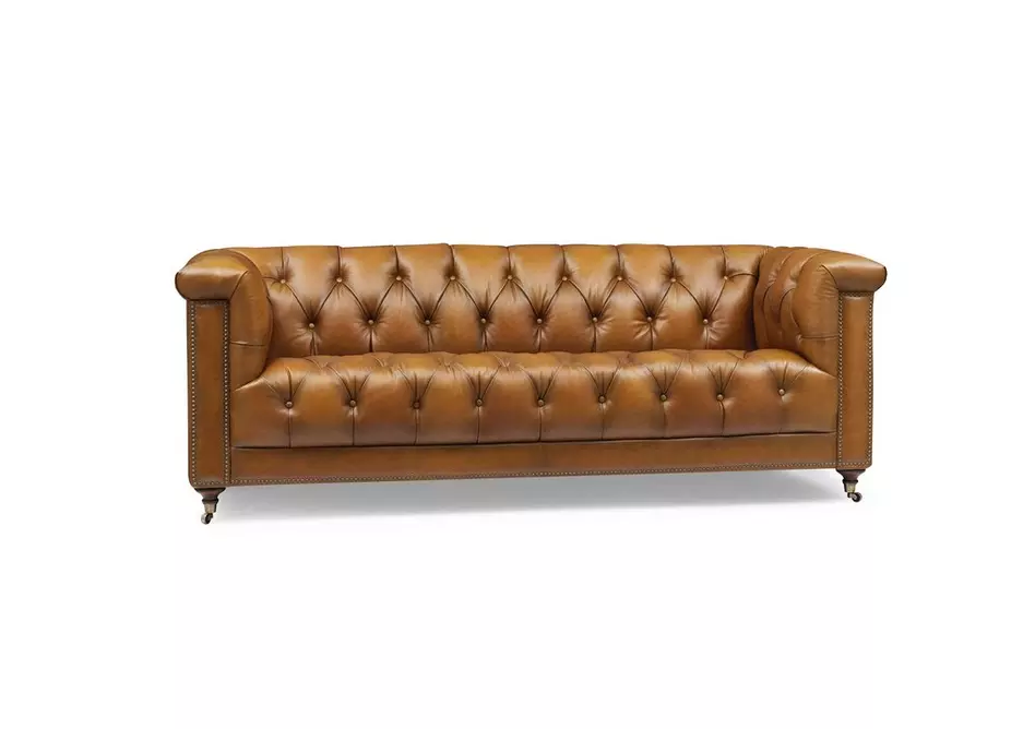 Wallace 3 Seater Leather Chesterfield Sofa