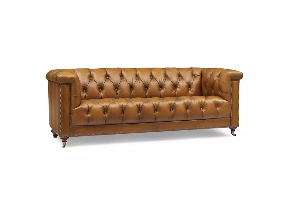 Wallace 3 Seater Leather Chesterfield Sofa