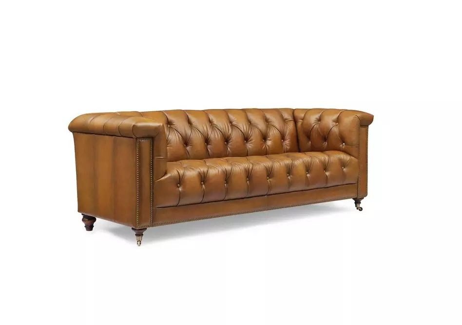 Wallace 3 Seater Leather Chesterfield Sofa
