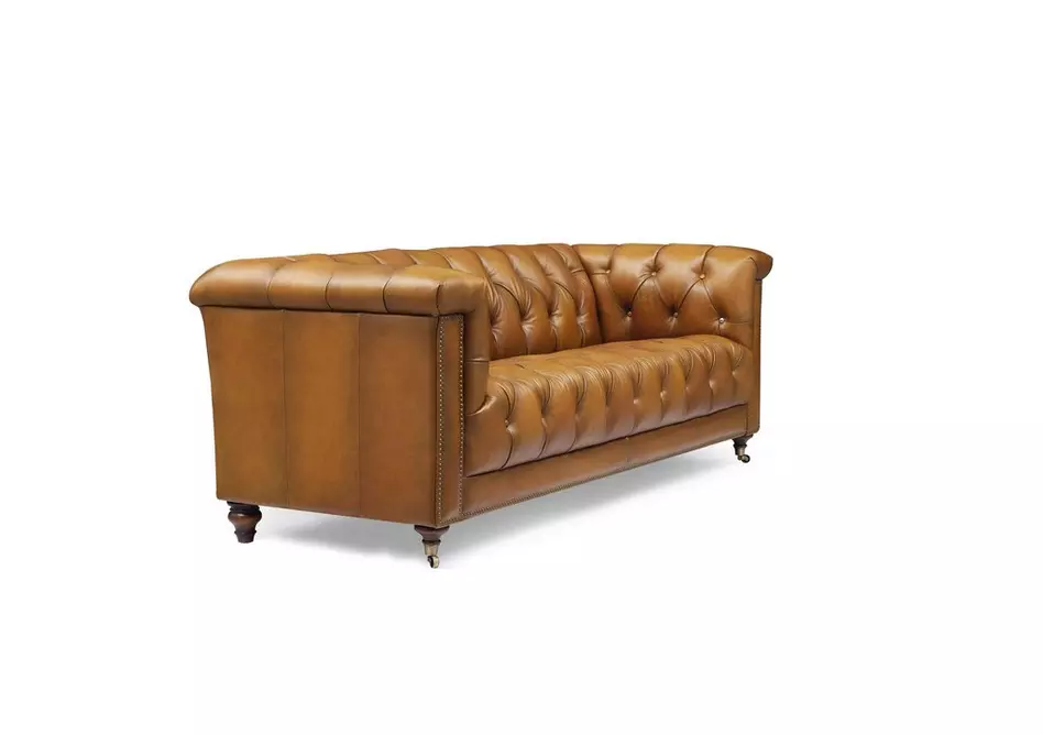 Wallace 3 Seater Leather Chesterfield Sofa