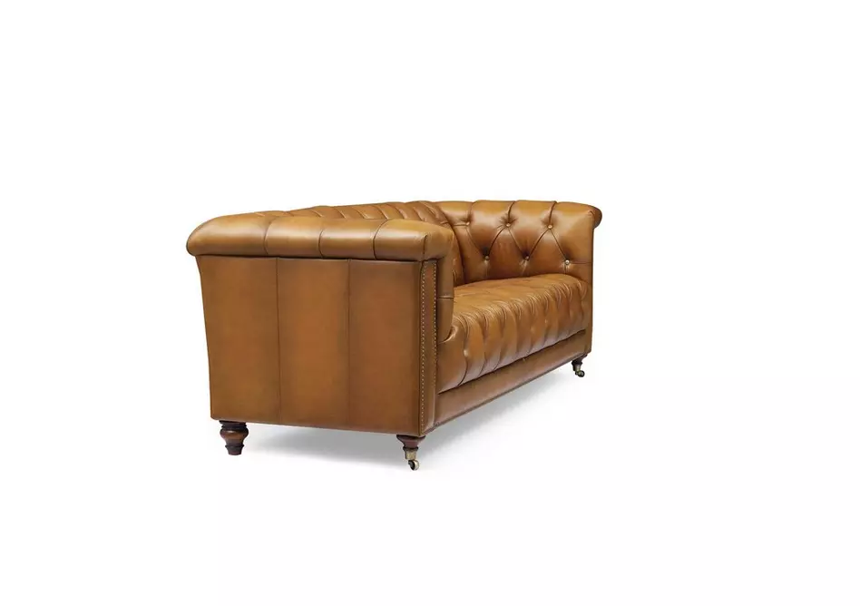 Wallace 3 Seater Leather Chesterfield Sofa