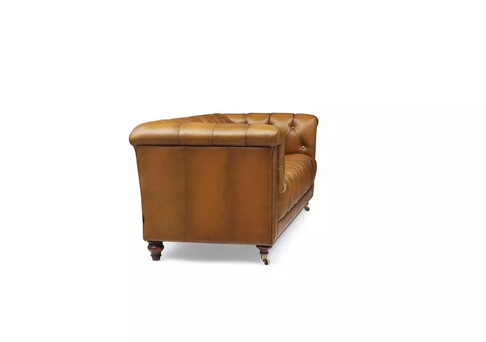 Wallace 3 Seater Leather Chesterfield Sofa