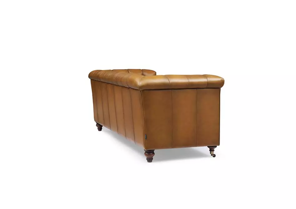 Wallace 3 Seater Leather Chesterfield Sofa