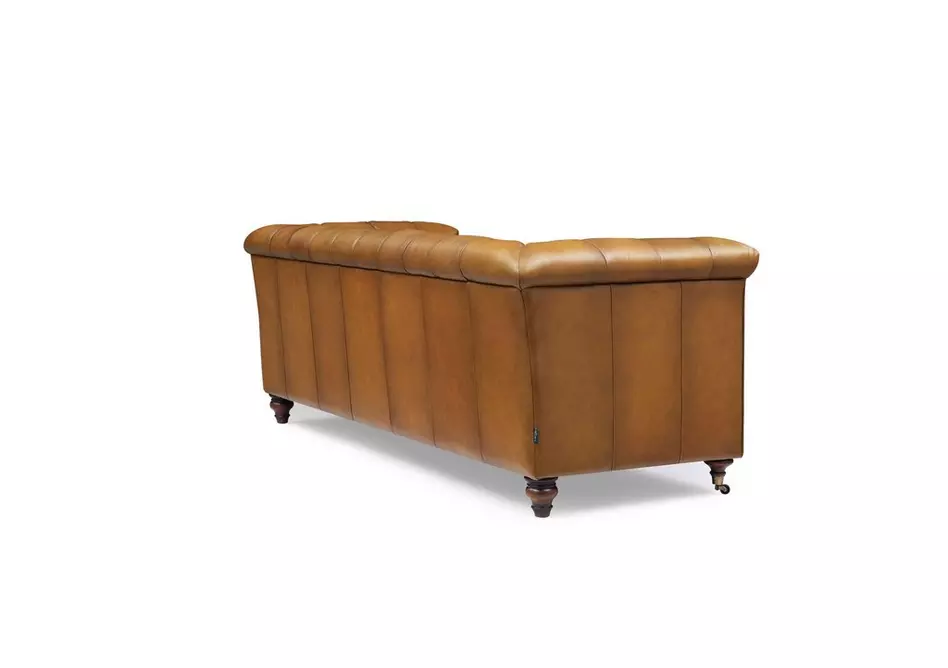 Wallace 3 Seater Leather Chesterfield Sofa