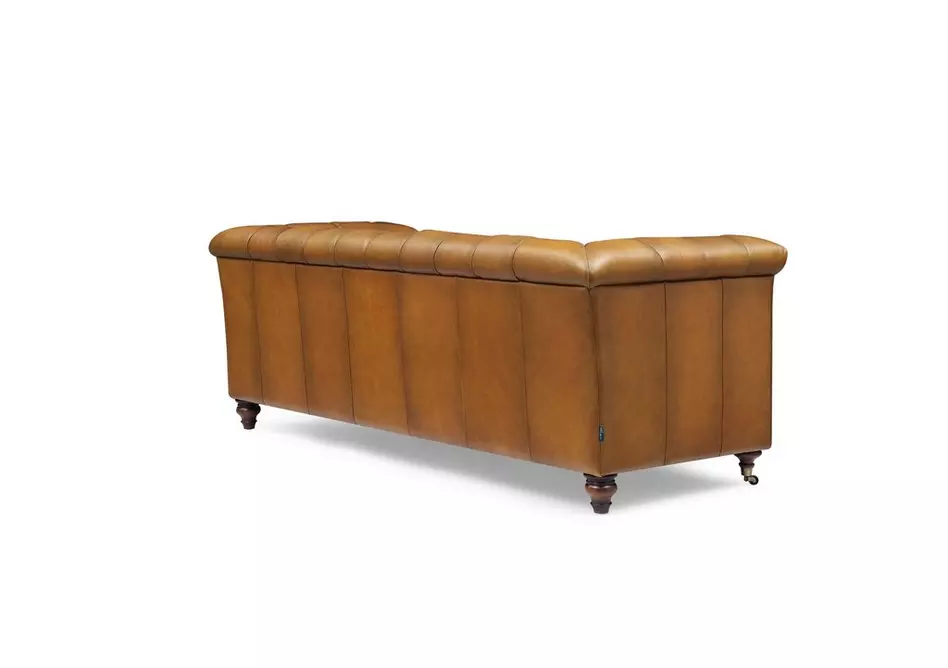 Wallace 3 Seater Leather Chesterfield Sofa